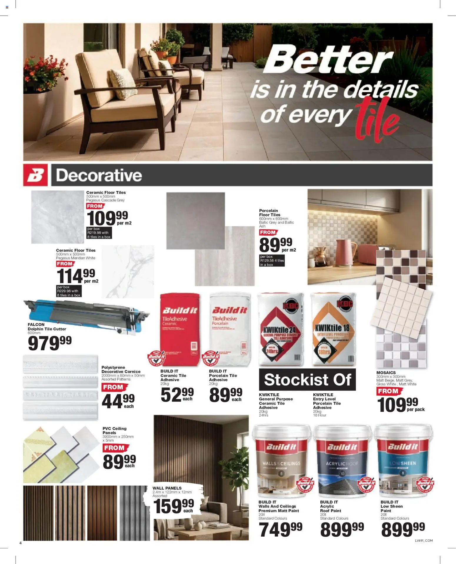 New Build It catalogue – valid from 24/06/2026 | Page: 4 | Products: Gloss, Cutter, Paint, Adhesive