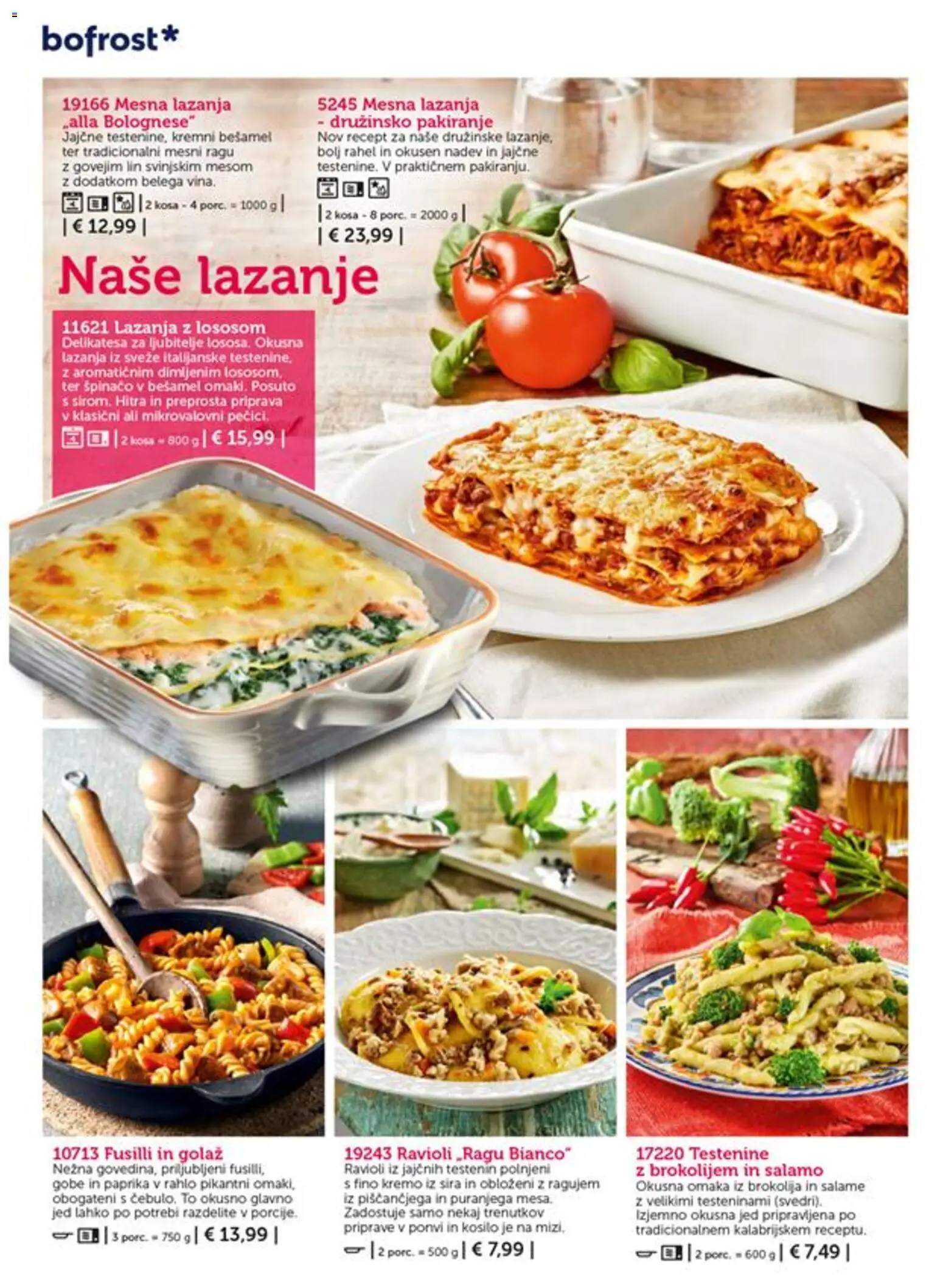 Novi Bofrost katalog ponudbe – veljaven od 01.07.2026 | Stran: 32 | Izdelki: Paprika, Lazanja, Testenine, Omaka
