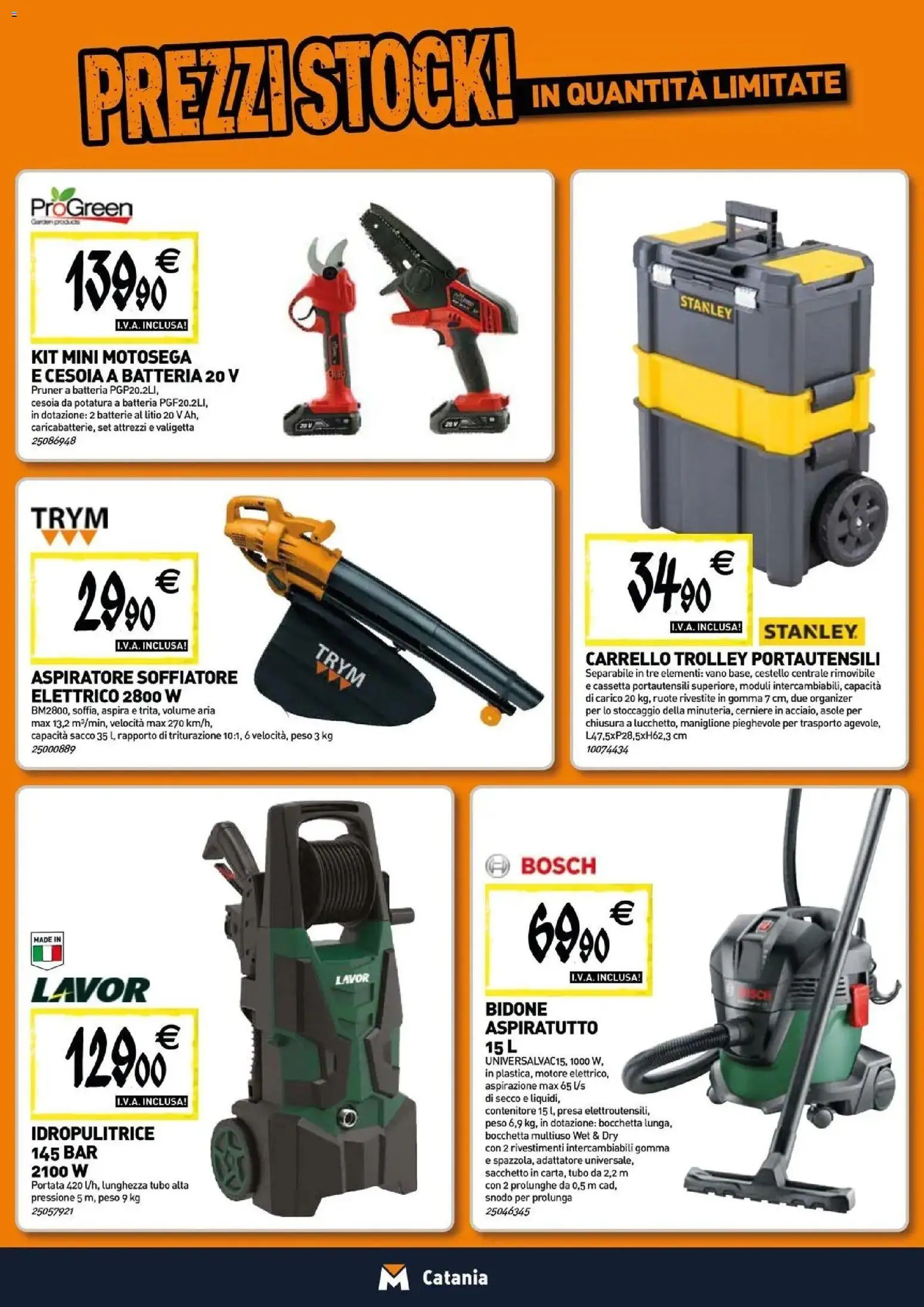 Volantino TECNOMAT del 12.03.2026 | Pagina: 20 | Prodotti: Carrello, Motosega, Batteria, Batterie