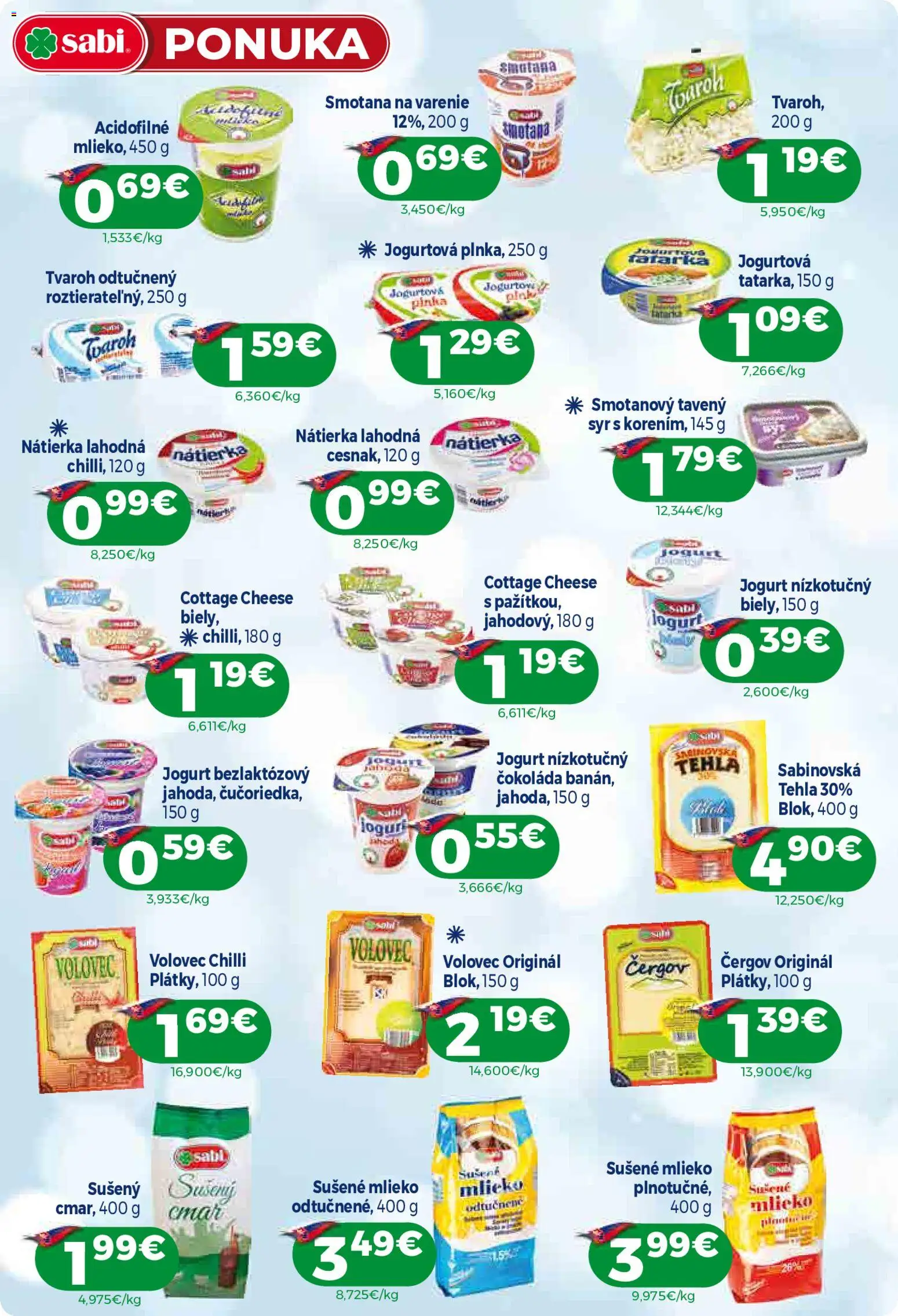 Nové Milk Agro akcie – leták je platný od 21.10.2026 | Strana: 4 | Produkty: Mlieko, Syr, Smotana, Sušené mlieko