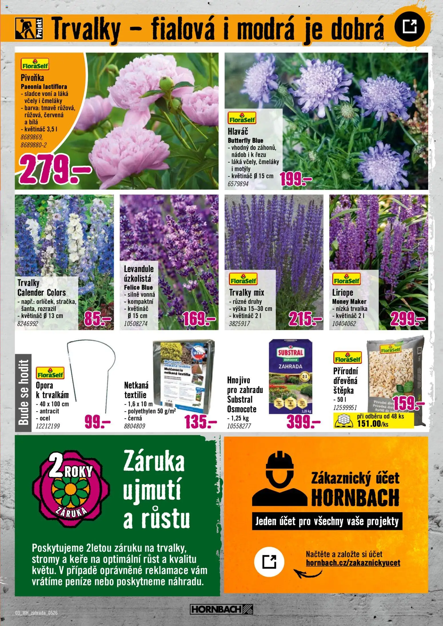 HORNBACH leták - Trvalky od 06.05.2026 | Strana: 3 | Produkty: Zahrada, Hnojivo, Květináč