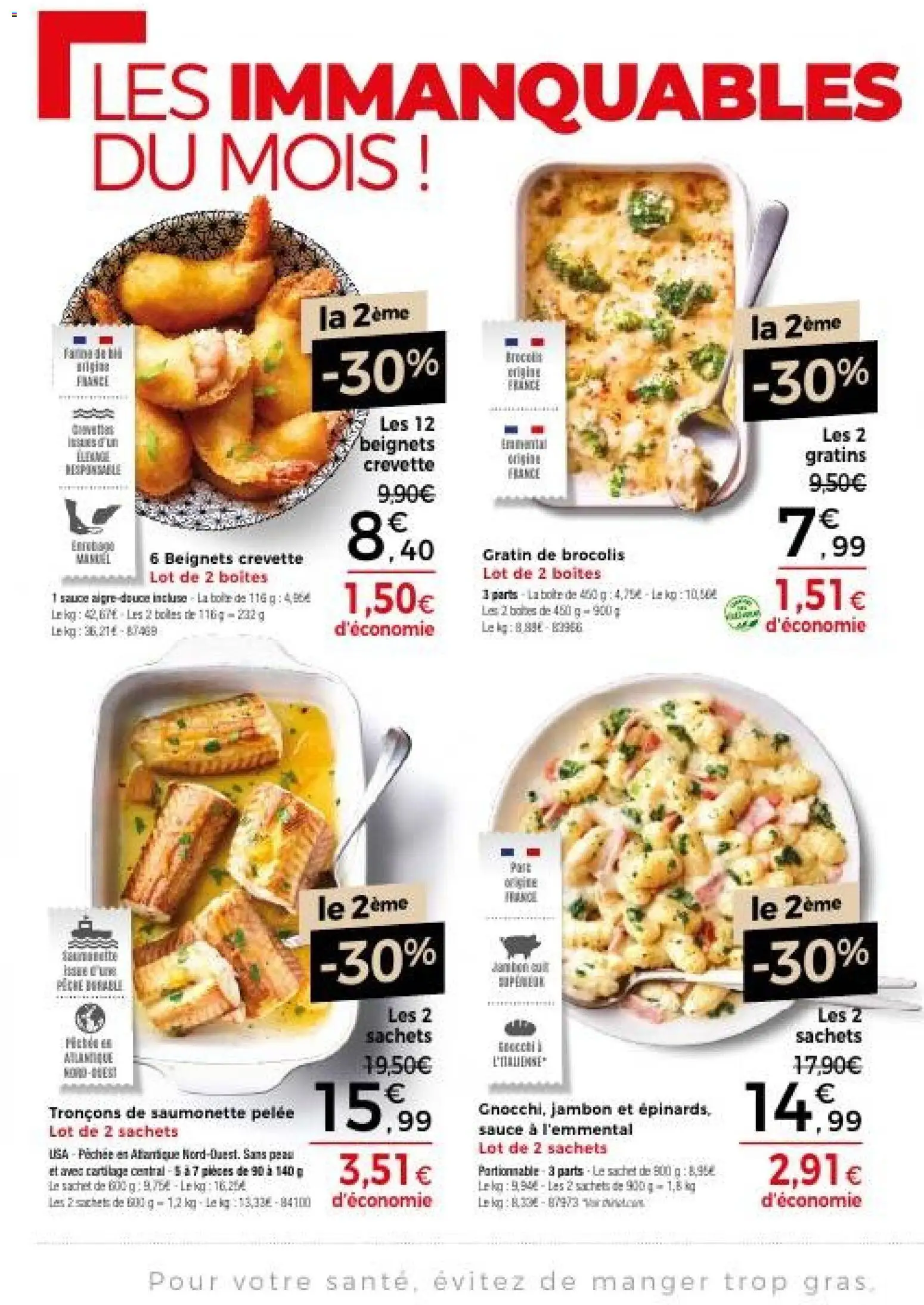 {H1} | Page: 4 | Produits: Crevette, Brocolis, Jambon