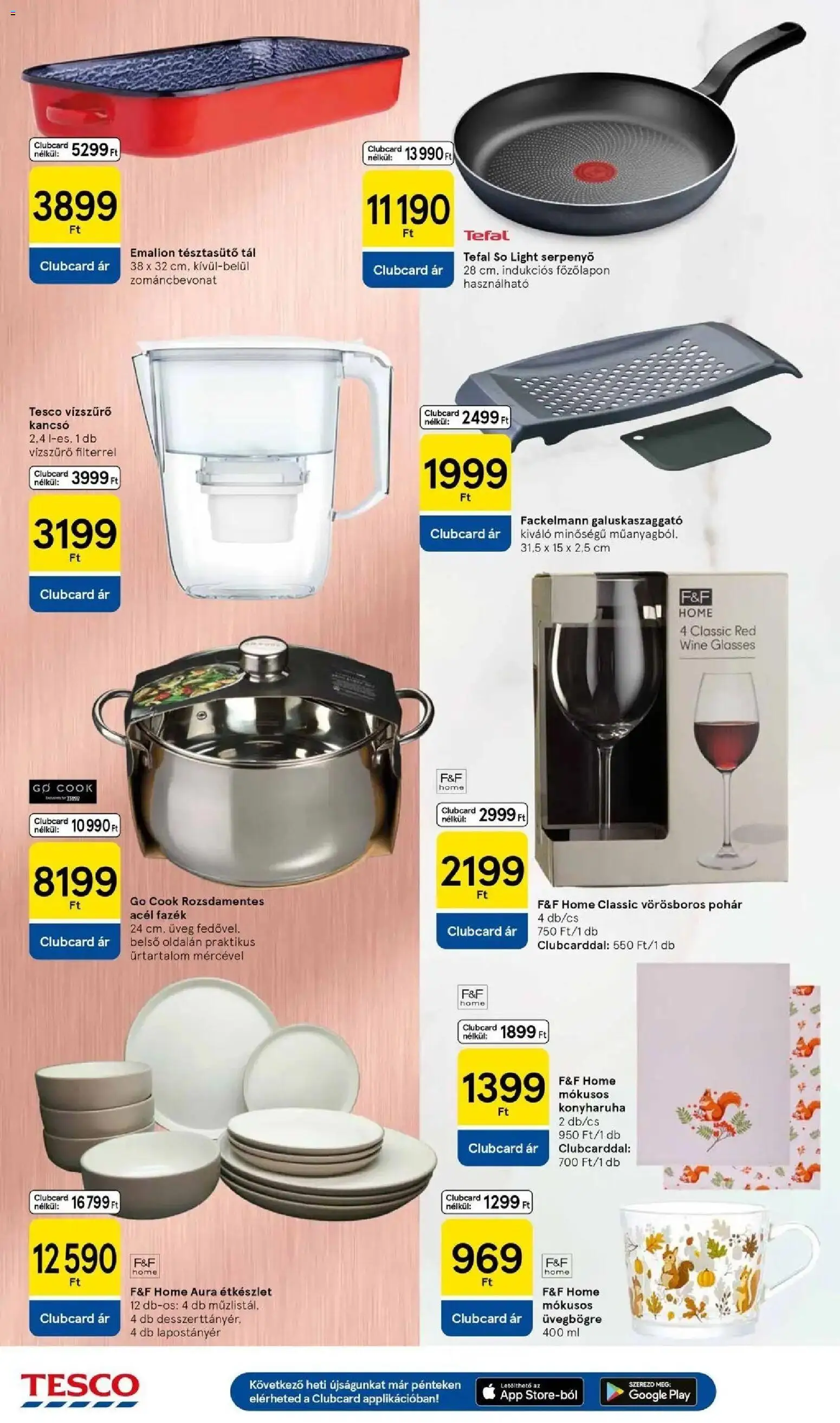 Tesco akciós ujság - amely érvényes a következő dátumtól: 2026.08.13. | Oldal: 36 | Termékek: Vízszűrő, Tefal, Üveg, Étkészlet