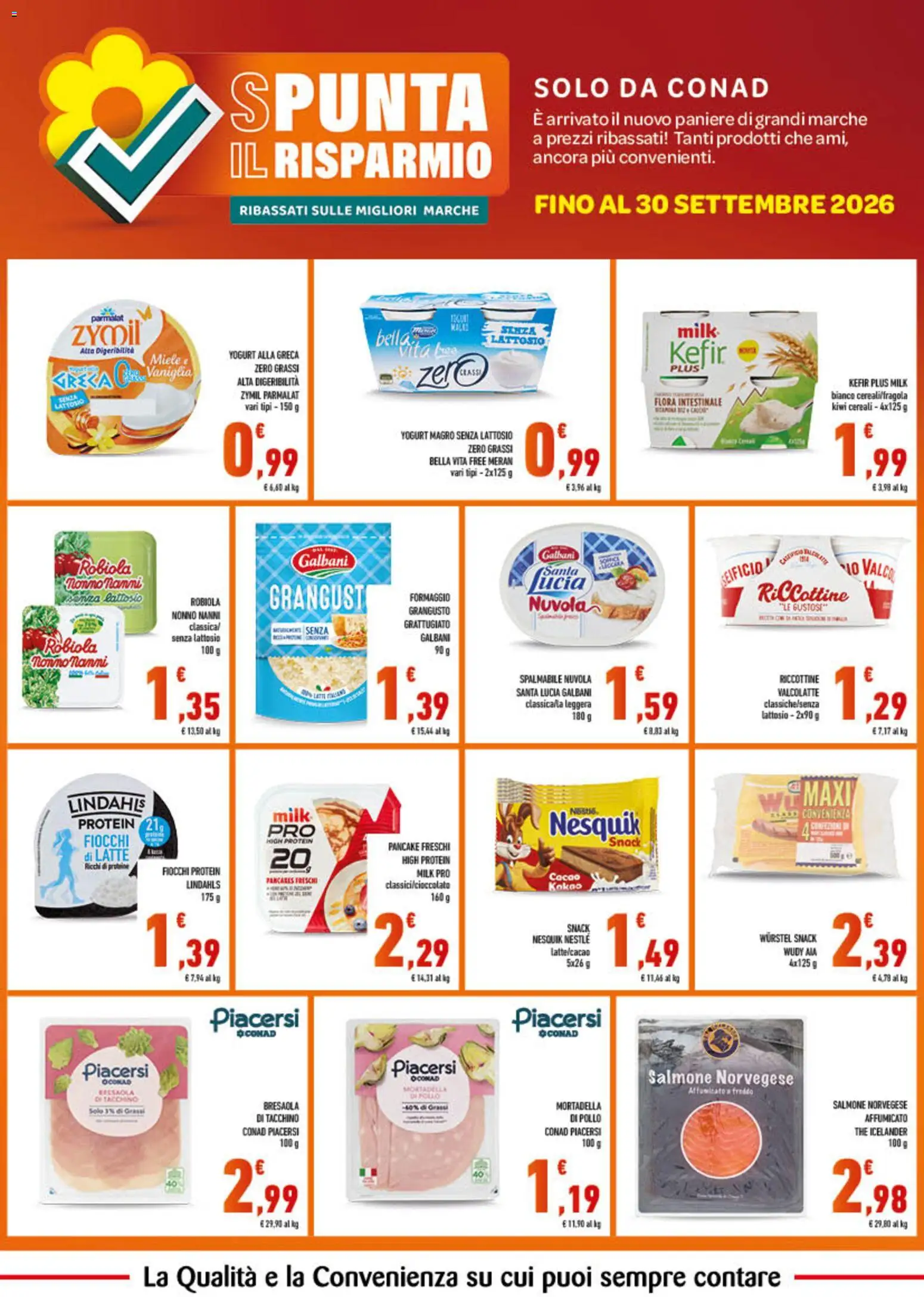 Volantino Conad del 01/08/2026 | Pagina: 3 | Prodotti: Cereali, Fiocchi, Latte, Wurstel