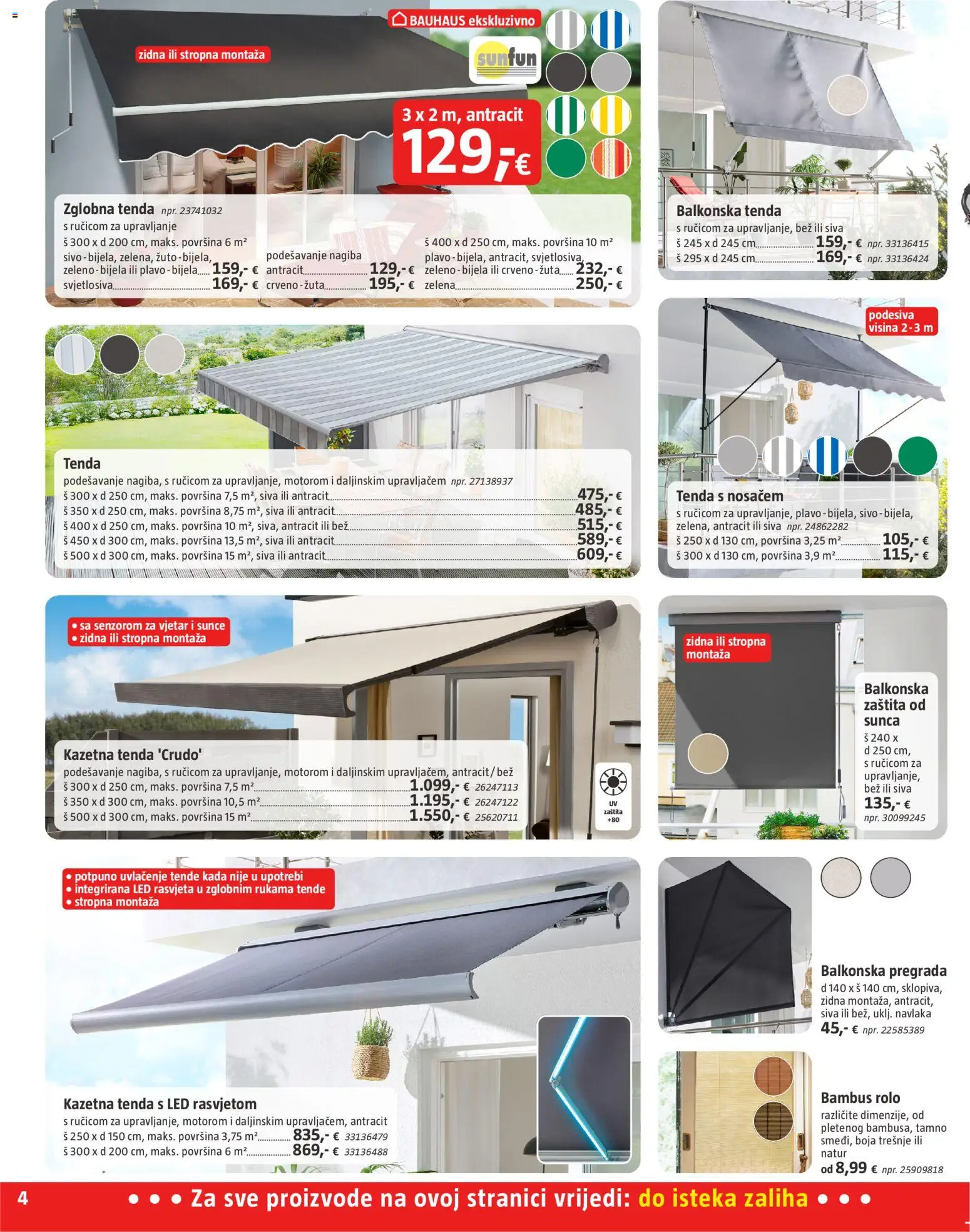 Bauhaus katalog | vrijedi od 03.06.2026 | Stranica: 4 | Proizvodi: Rasvjeta, Tenda