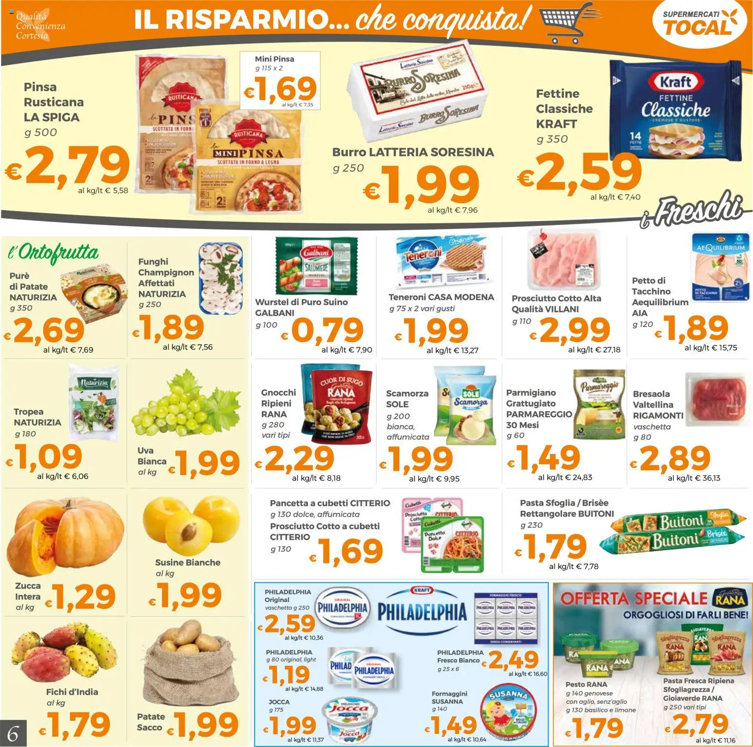 Volantino Tocal del 06/10/2026 | Pagina: 6 | Prodotti: Bresaola, Patate, Fichi, Basilico