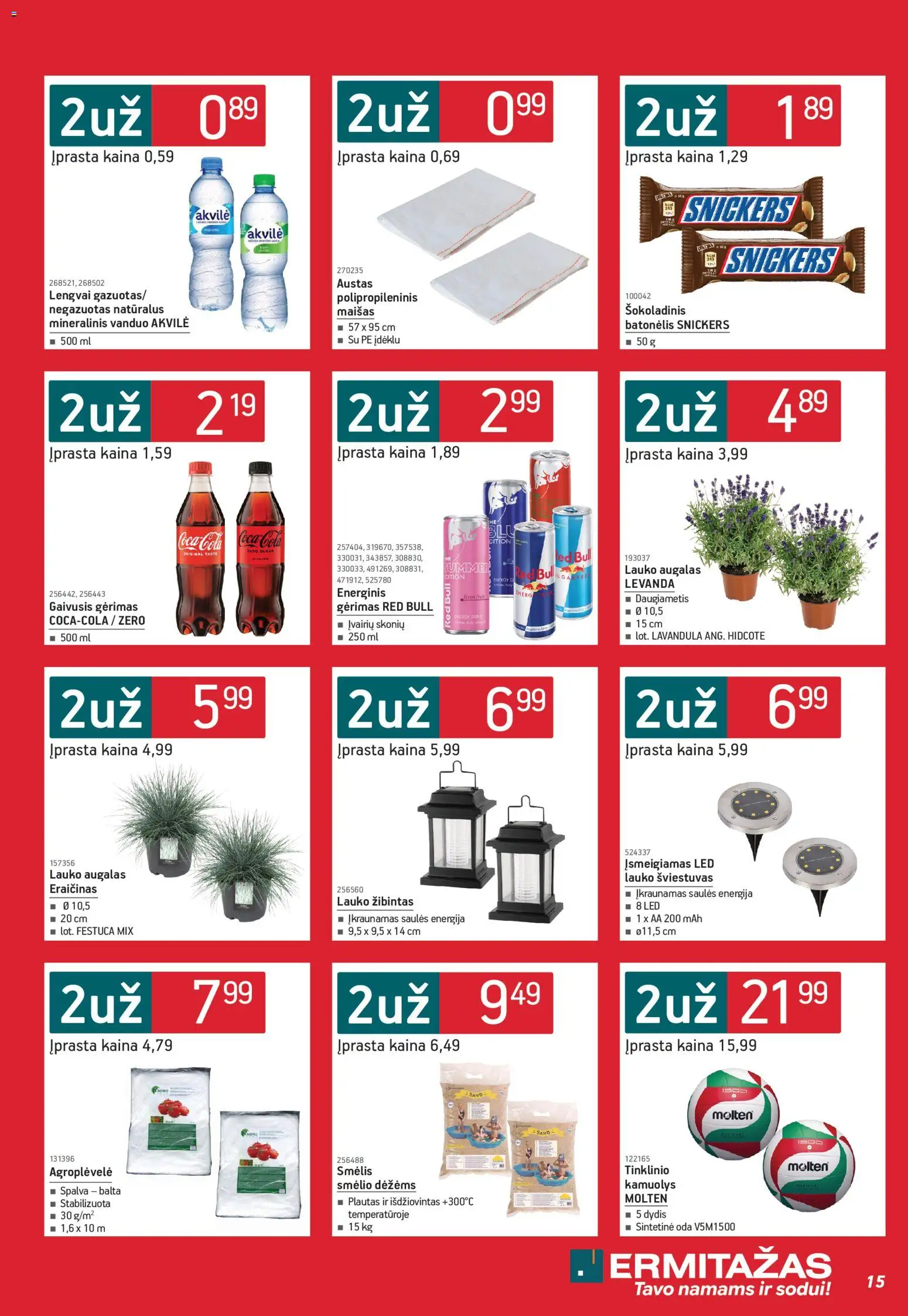 ERMITAŽAS akcijos nuo 2026.04.01 | Puslapis: 15 | Prekių: Gaivusis gėrimas, Mineralinis vanduo
