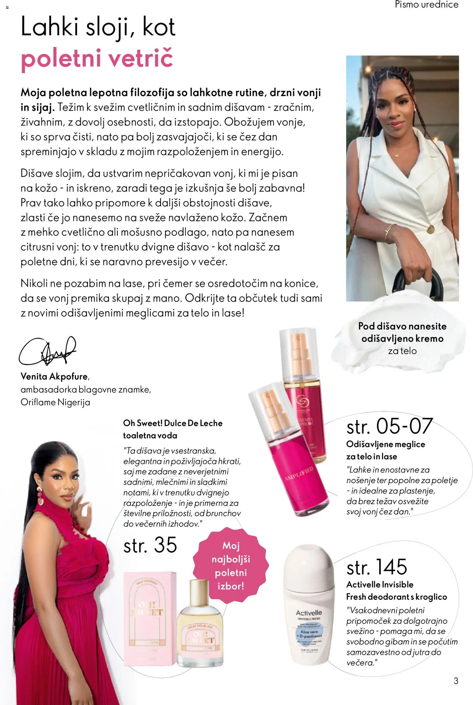 Novi Oriflame katalog ponudbe – veljaven od 24.06.2026 | Stran: 3 | Izdelki: Disava, Deodorant, Voda, Toaletna voda