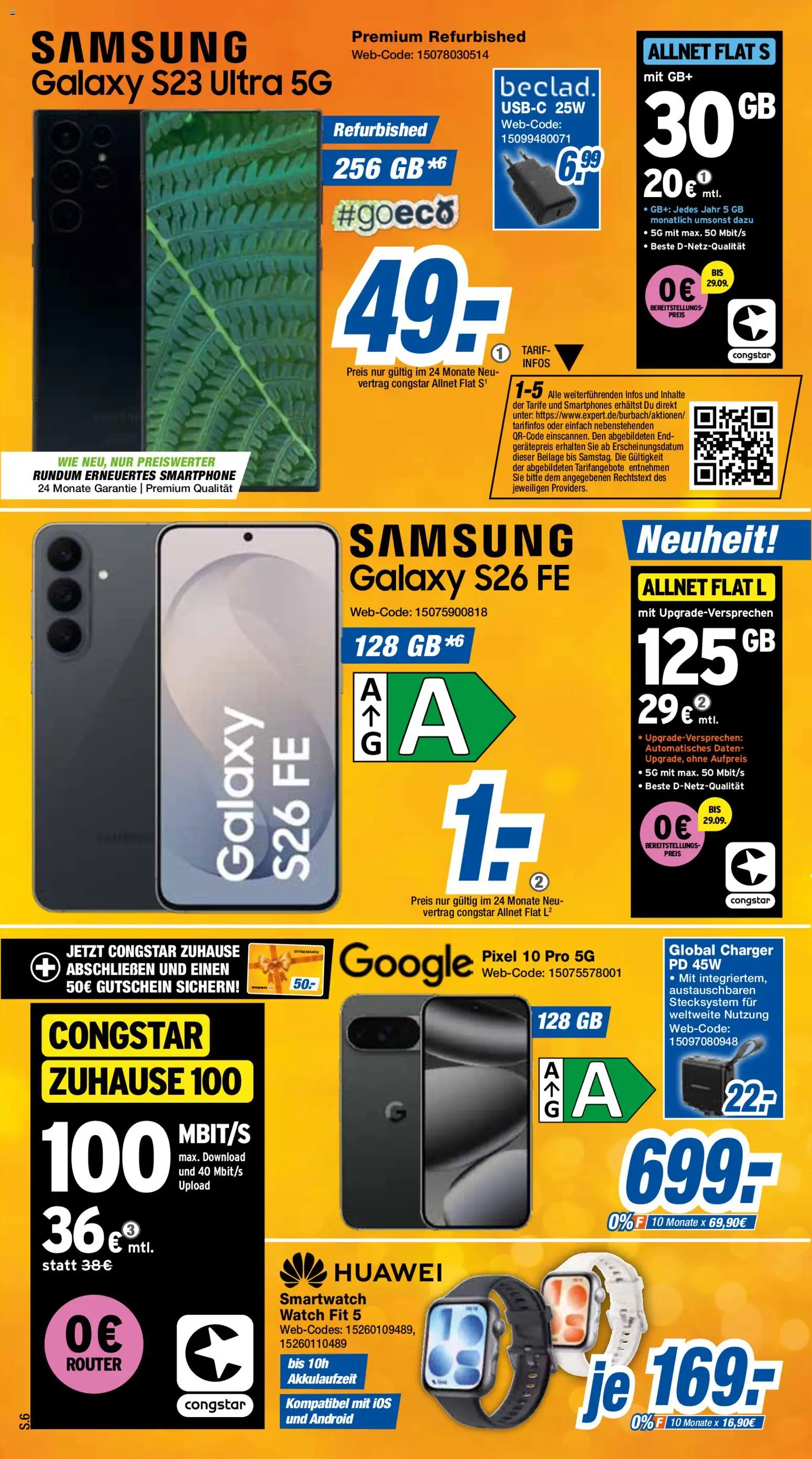 Expert Prospekt Giessen – gültig ab 12.09.2026 | Seite: 6 | Produkte: Smartwatch, Samsung, Smartphones, Smartphone