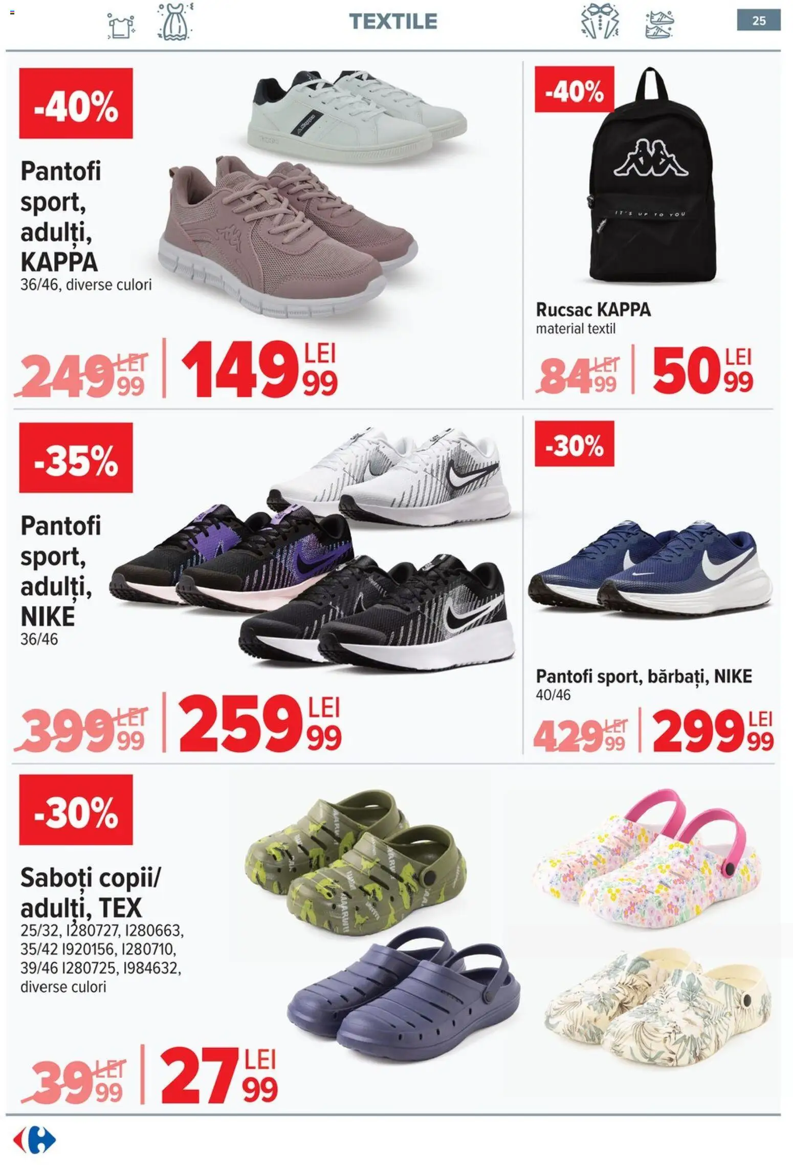 Noul catalog Carrefour – valabil de la 06.05.2026 | Pagină: 26 | Produse: Pantofi, Rucsac