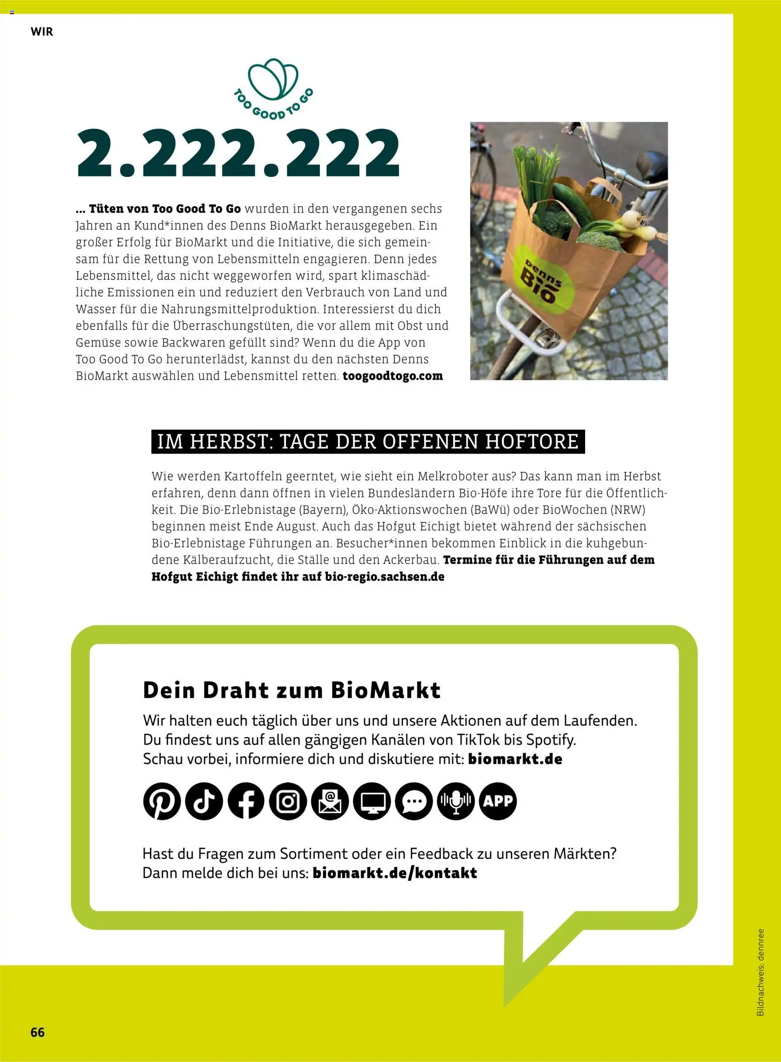 Denns BioMarkt Kreo Magazin – gültig ab 17.07.2026 | Seite: 66 | Produkte: Kartoffeln, Wasser, Gemüse, Obst