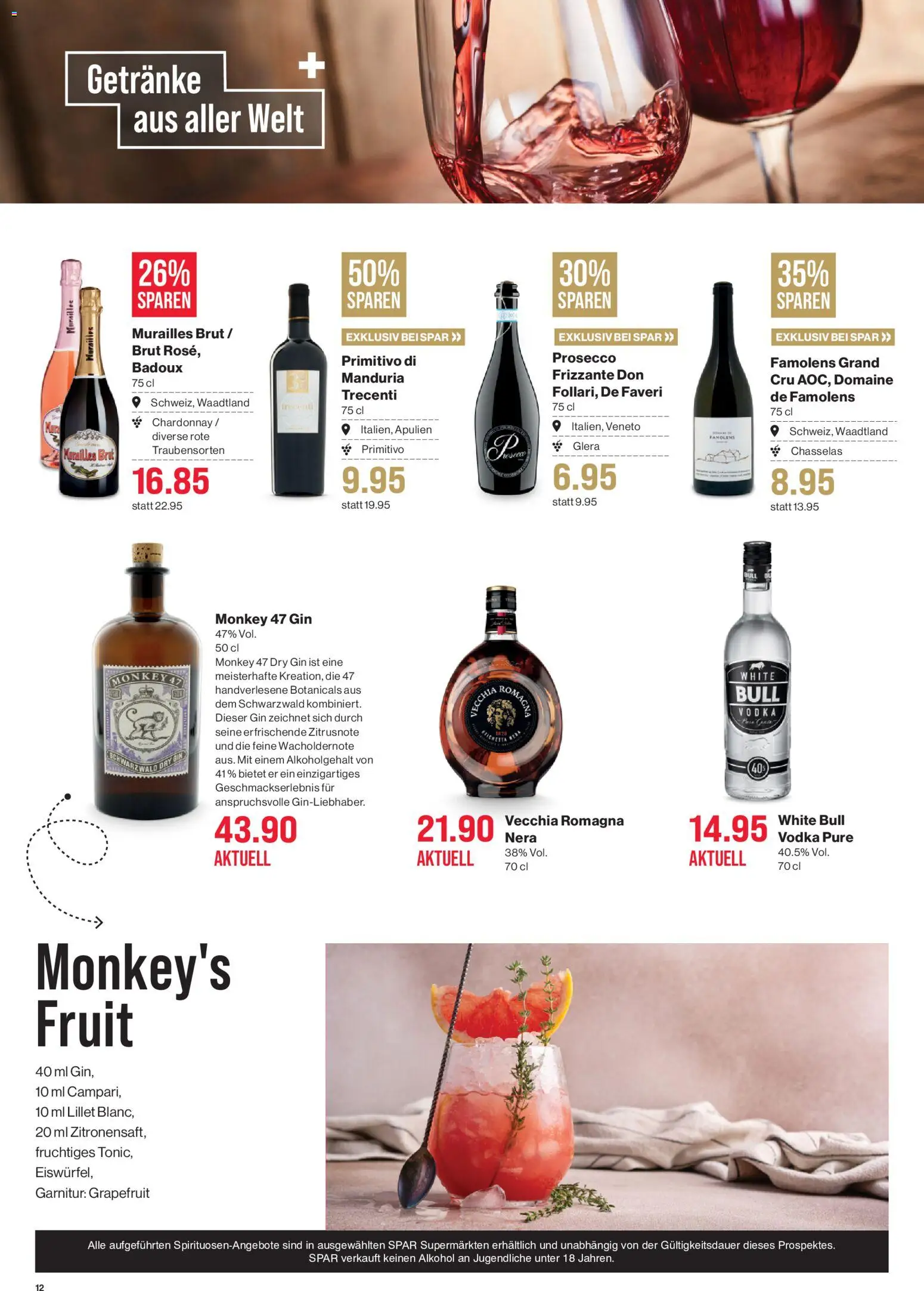 SPAR - SPAR Handels AG – gültig ab 21.05.2026 | Seite: 12 | Produkte: Gin, Grapefruit
