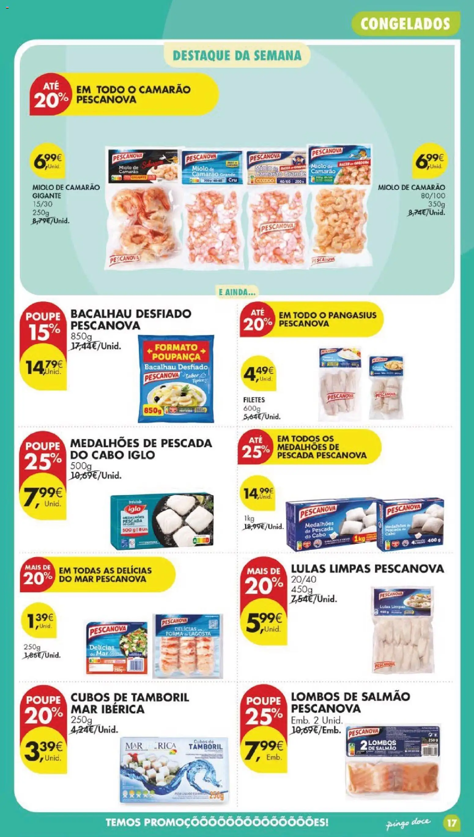 Pingo Doce folheto │ válido de 05.05.2026 | Página: 17 | Produtos: Cabo, Lulas, Salmão, Tamboril