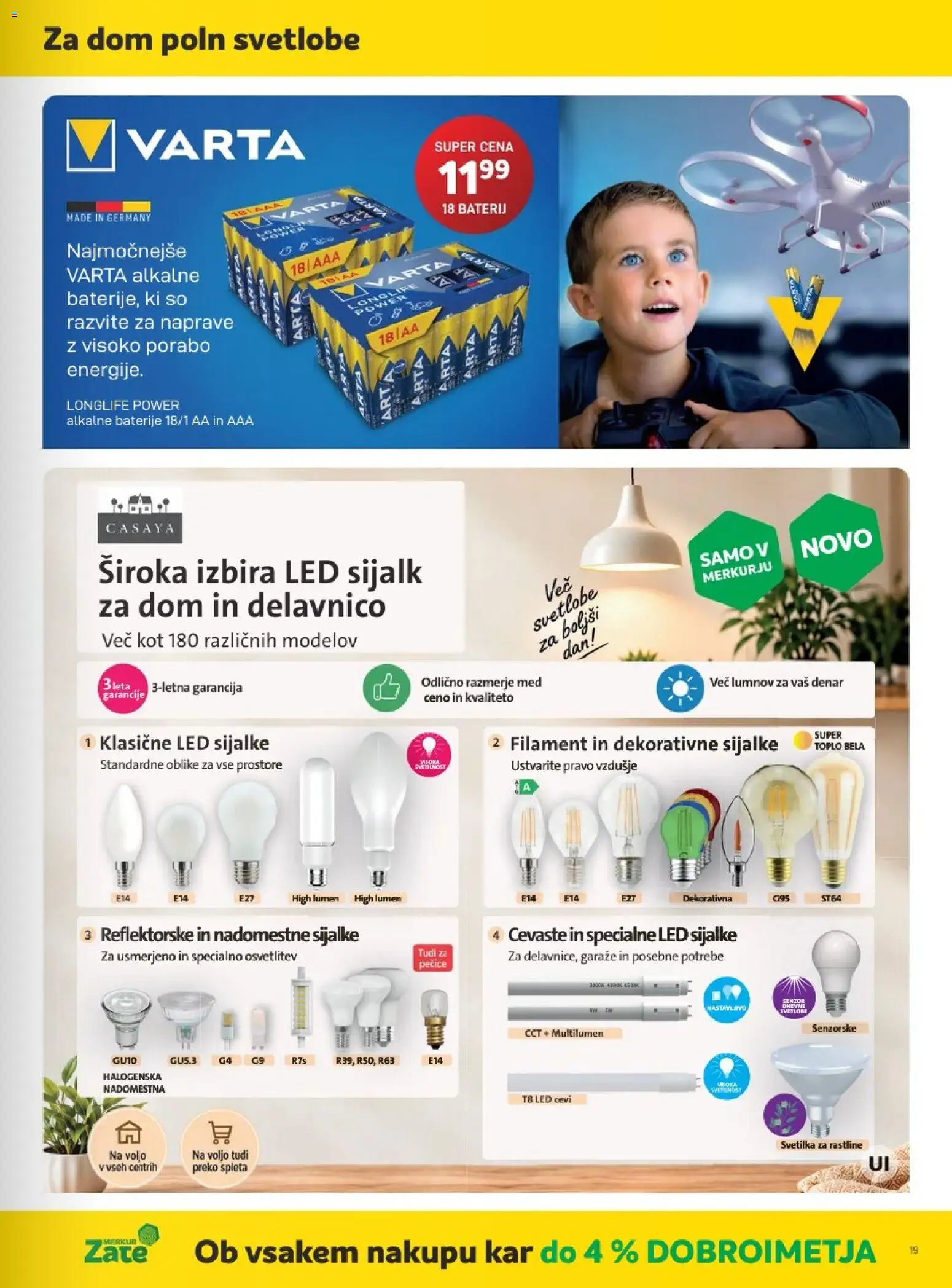Novi Merkur katalog ponudbe – veljaven od 07.10.2026 | Stran: 19 | Izdelki: Med, Baterije, Svetilka