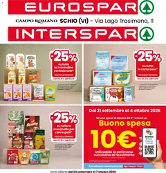 Anteprima del volantino Eurospar volantino Schio valido a partire dal 24/09/2026