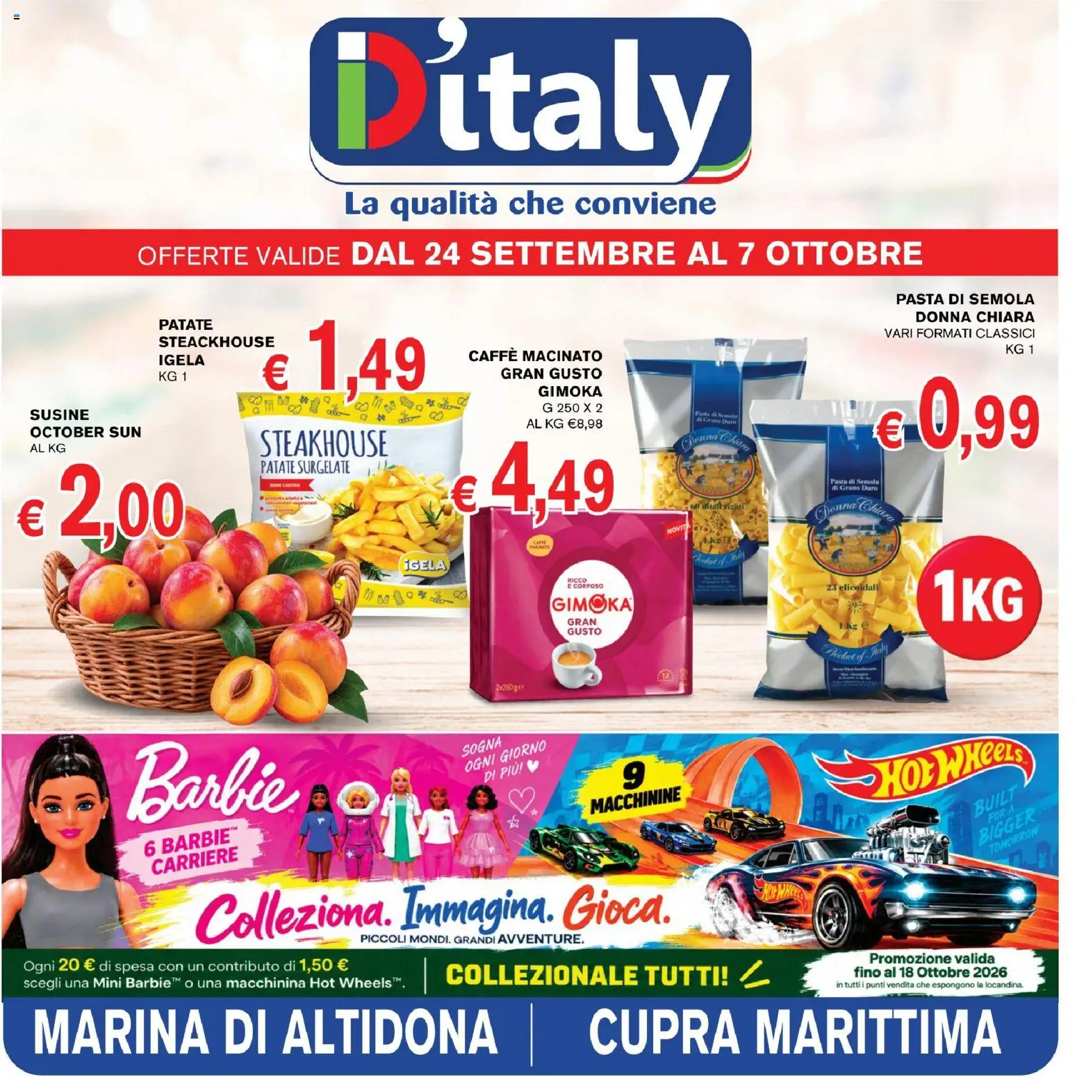 Volantino Coal del 24/09/2026 | Pagina: 1 | Prodotti: Patate, Semola, Susine, Caffè macinato