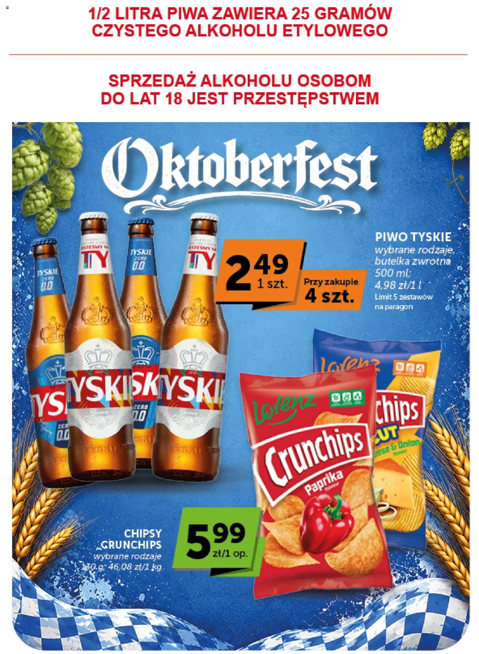 ABC gazetka - Minimarket od 17.09.2026 | Strona: 2 | Produkty: Piwo tyskie, Chipsy, Tyskie, Piwo