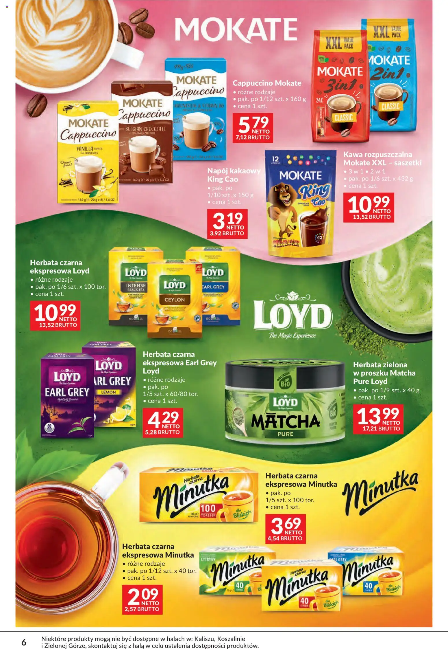 Makro gazetka - Kawa Herbata od 29.09.2026 | Strona: 6 | Produkty: Herbata czarna, Kawa rozpuszczalna, Saszetki, Matcha