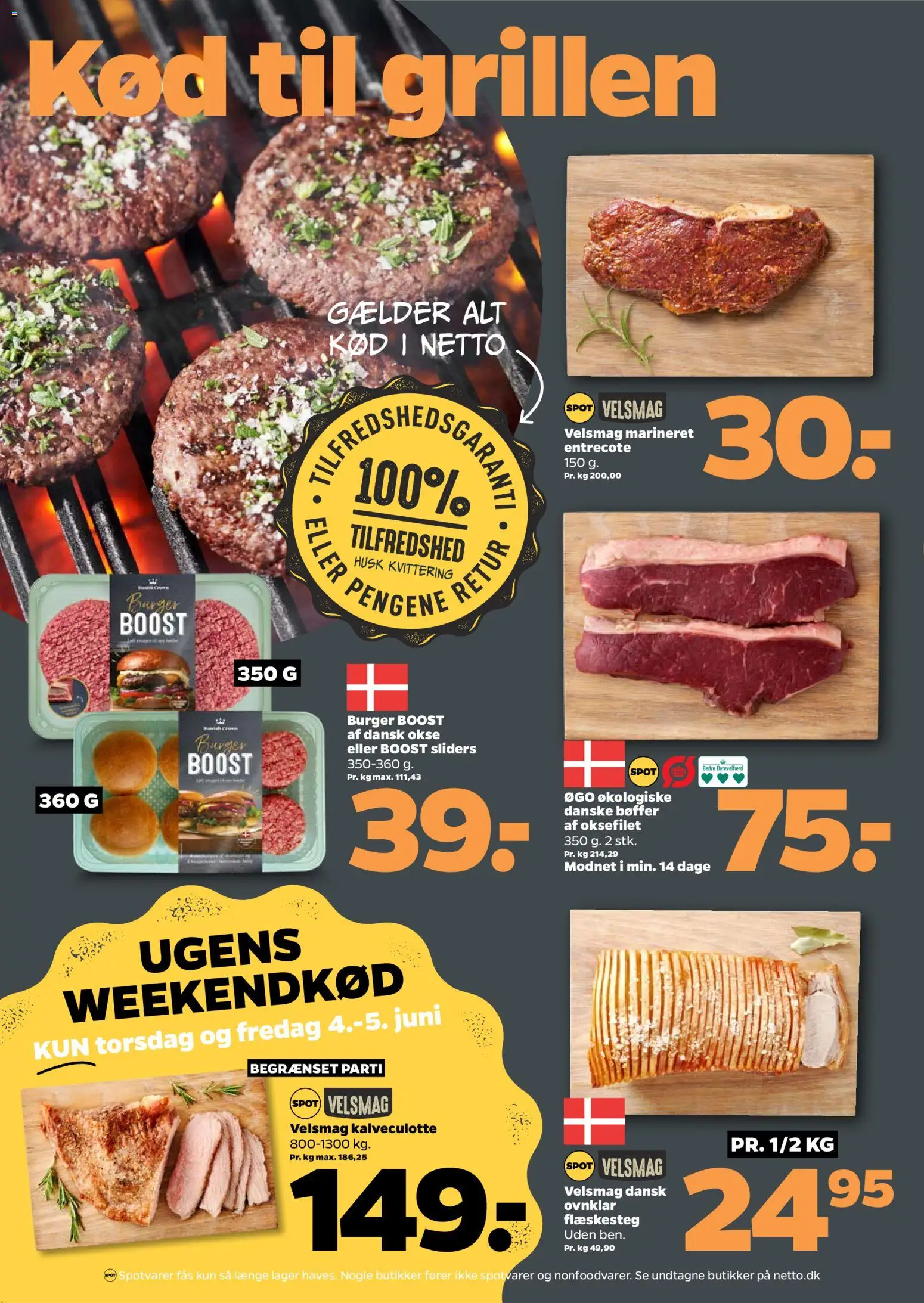 Netto tilbudsavis – gyldig fra 30.05.2026 | Side: 13 | Produkter: Bøffer, Entrecote, Flæskesteg