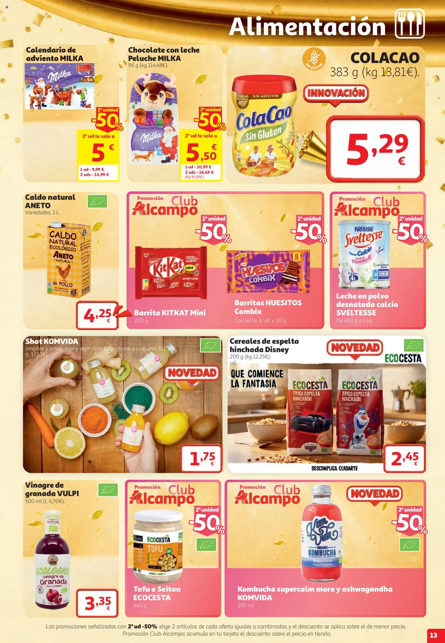 Alcampo folleto Almería │ válido desde el 22/10/2026 | Página: 13 | Productos: Jengibre, Zanahoria, Té, Leche en polvo