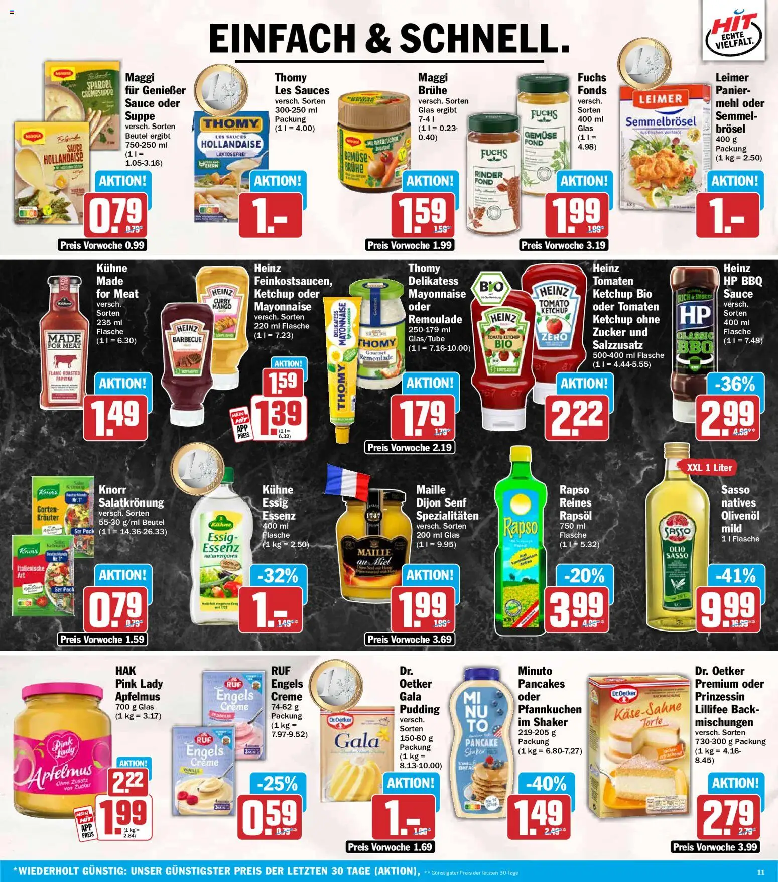 HIT Prospekt – gültig ab 08.06.2026 | Seite: 11 | Produkte: Mehl, Olivenol, Pfannkuchen, Mayonnaise