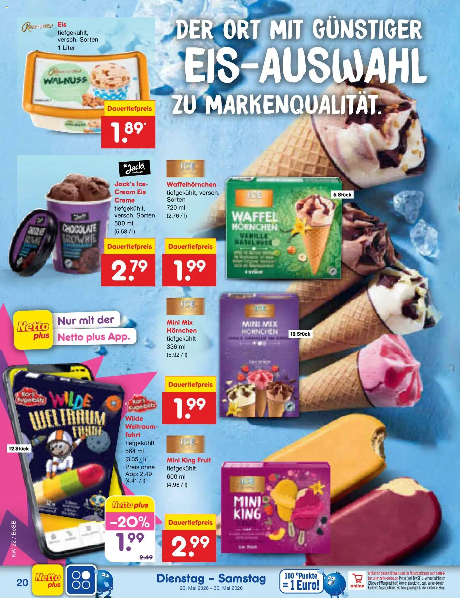 Netto Marken-Discount Prospekt 	 – gültig ab 26.05.2026 | Seite: 26 | Produkte: Creme, Eis