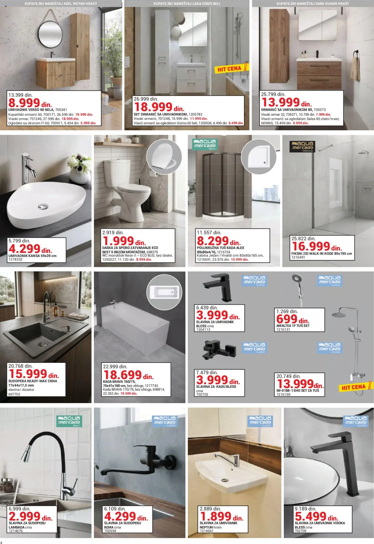 Emmezeta katalog - važi od 01.06.2026 | Strana: 4 | Proizvode: Ormar, Wc, Tuš, Ogledalo