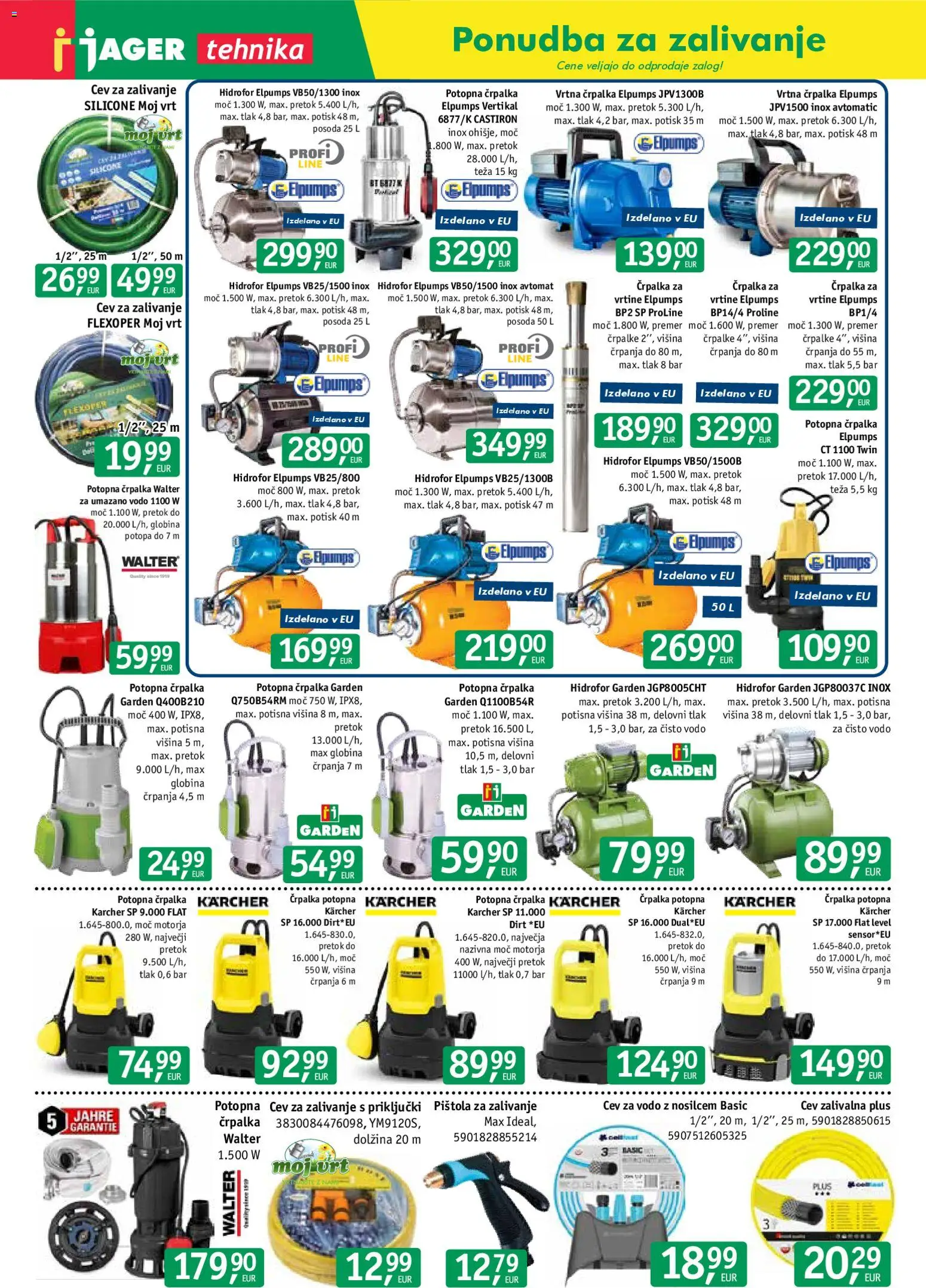 Novi Jager katalog ponudbe – veljaven od 15.07.2026 | Stran: 5 | Izdelki: Črpalka, Teza