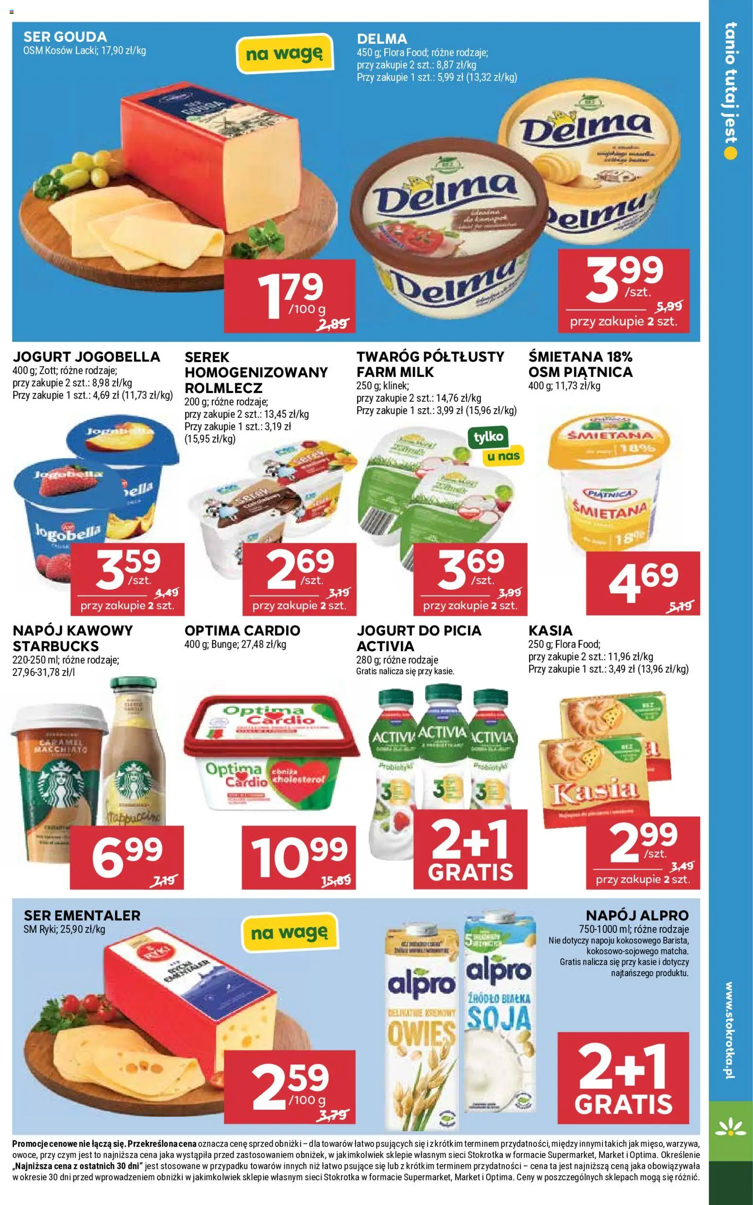 Stokrotka gazetka - Market od 16.07.2026 | Strona: 15 | Produkty: Twaróg półtłusty, Alpro, Jogurt, Soja