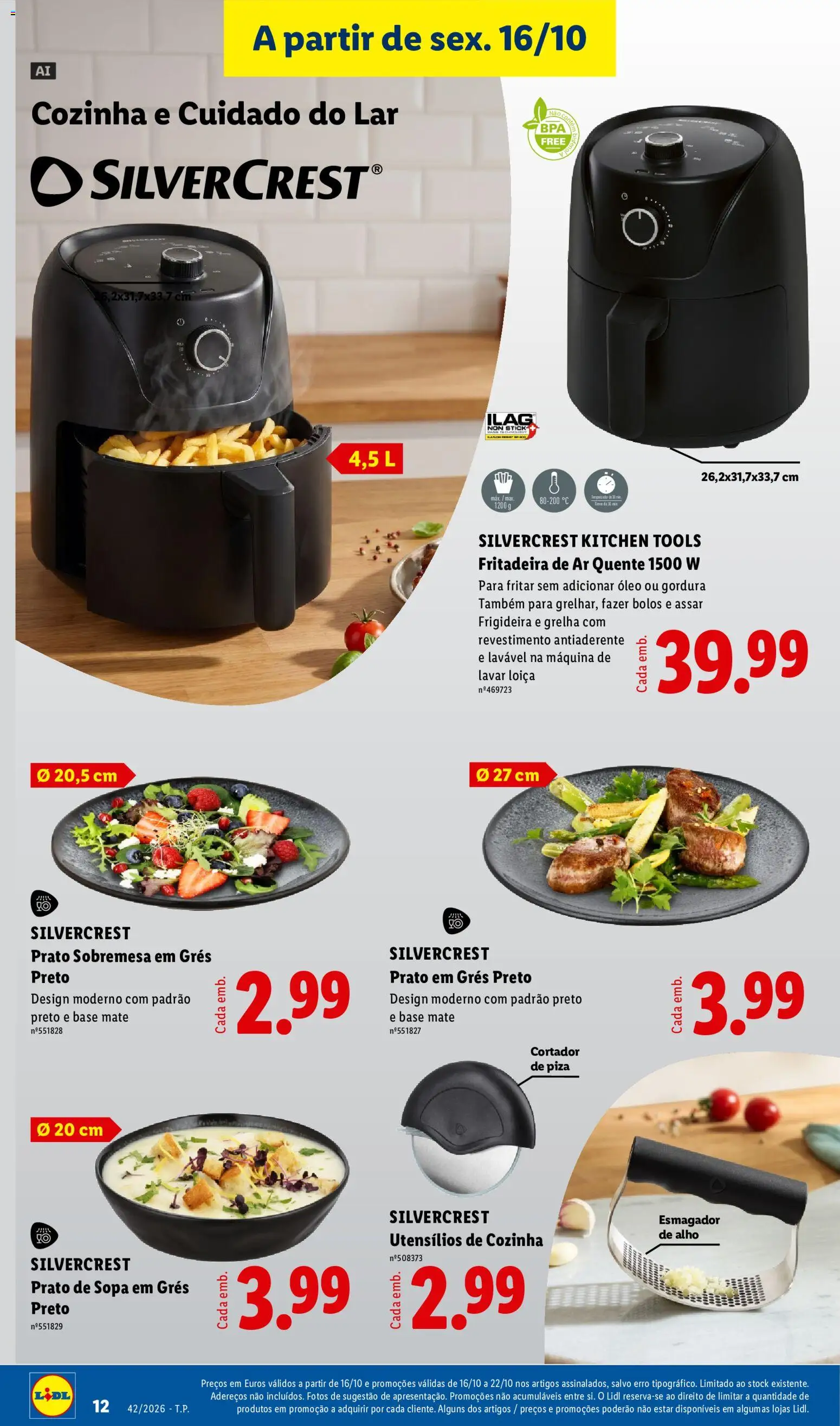 Lidl Promoções Fim de Semana │ válido de 16/10/2026 | Página: 16 | Produtos: Fritadeira, Air fryer, Sopa, Pizza