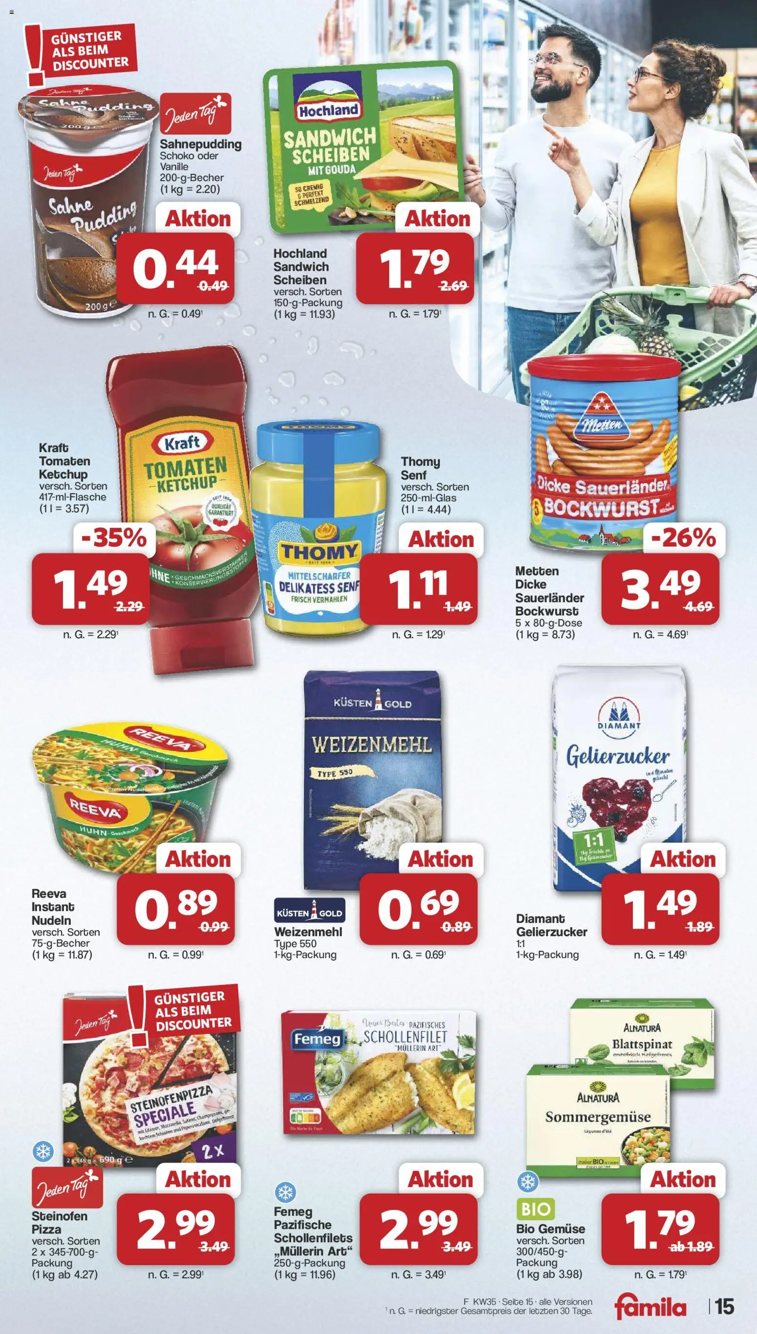 Famila Nordwest Prospekt – gültig ab 23.08.2026 | Seite: 17 | Produkte: Tomaten, Vanille, Pizza, Sahne