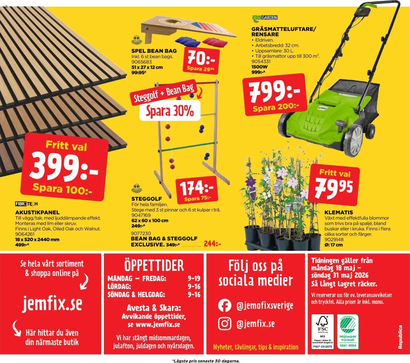 Jem & Fix reklamblad aktuell från 18.05.2026 | Sida: 20 | Produkter: Galler, Papper, Lim, Spel