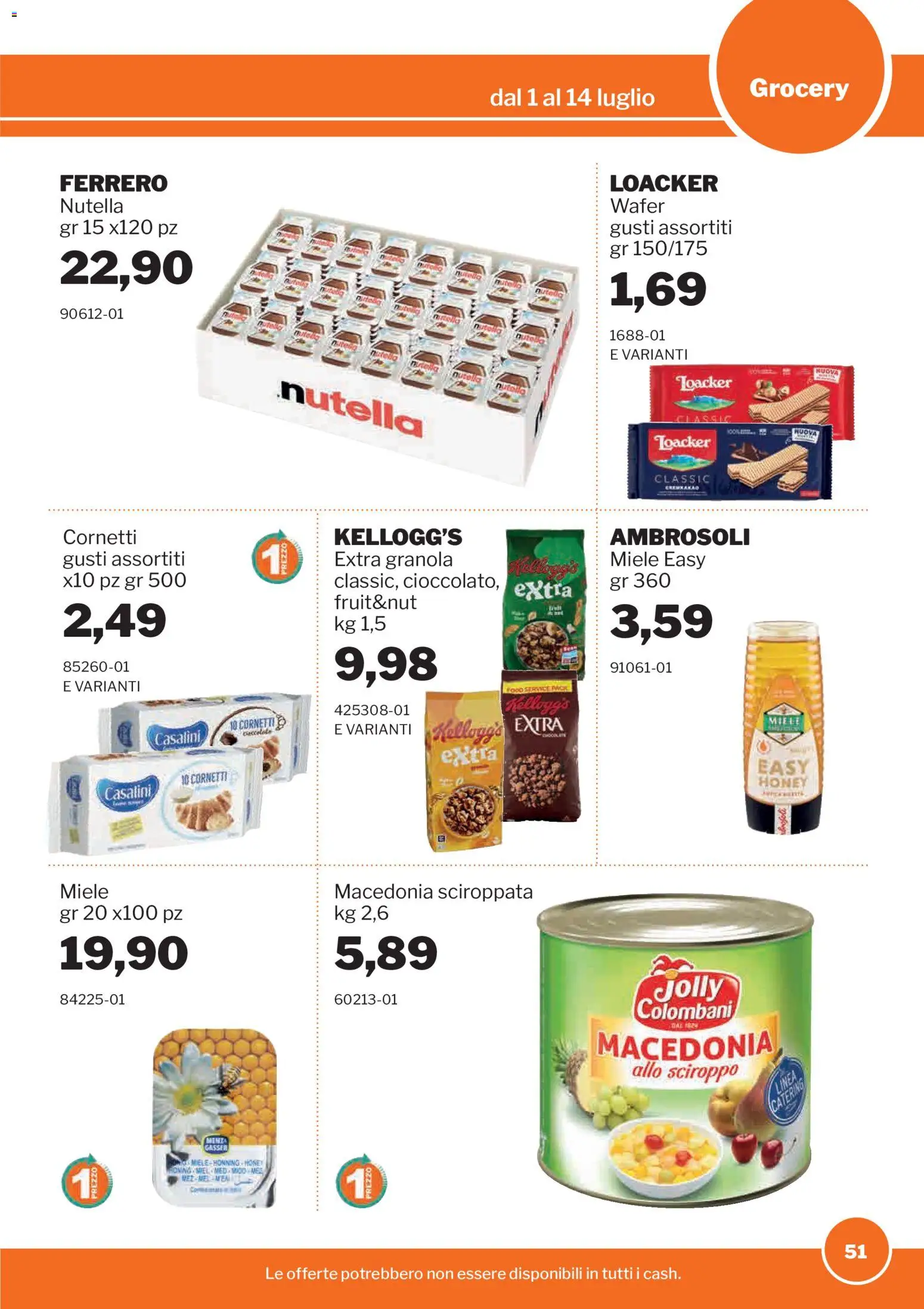 Volantino Sogegross del 01/07/2026 | Pagina: 51 | Prodotti: Nutella, Menta, Miele, Macedonia