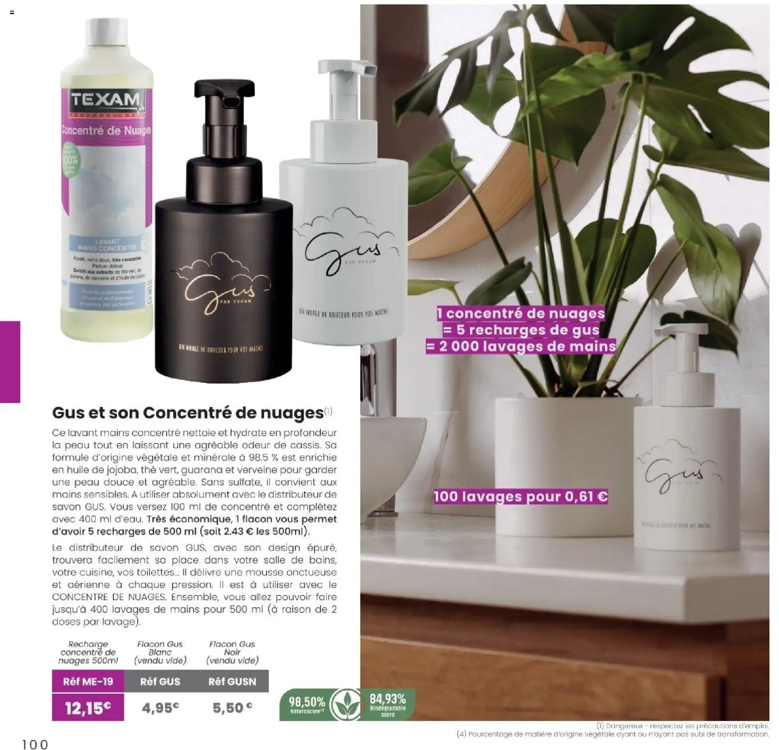 {H1} | Page: 100 | Produits: Mousse, Savon, Huile, Thé
