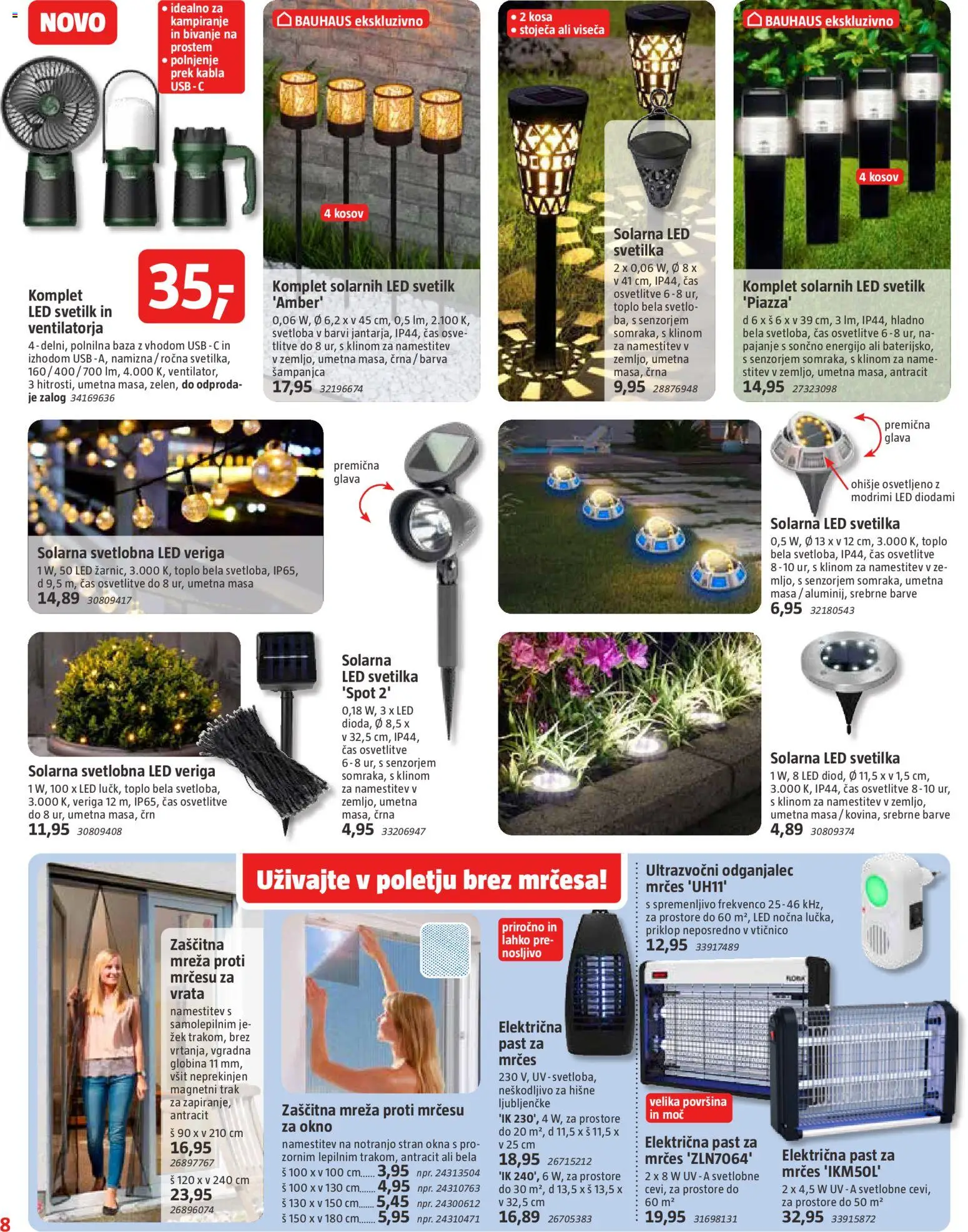Novi Bauhaus katalog ponudbe – veljaven od 03.06.2026 | Stran: 8 | Izdelki: Usb, Svetilka, Okno, Vrata