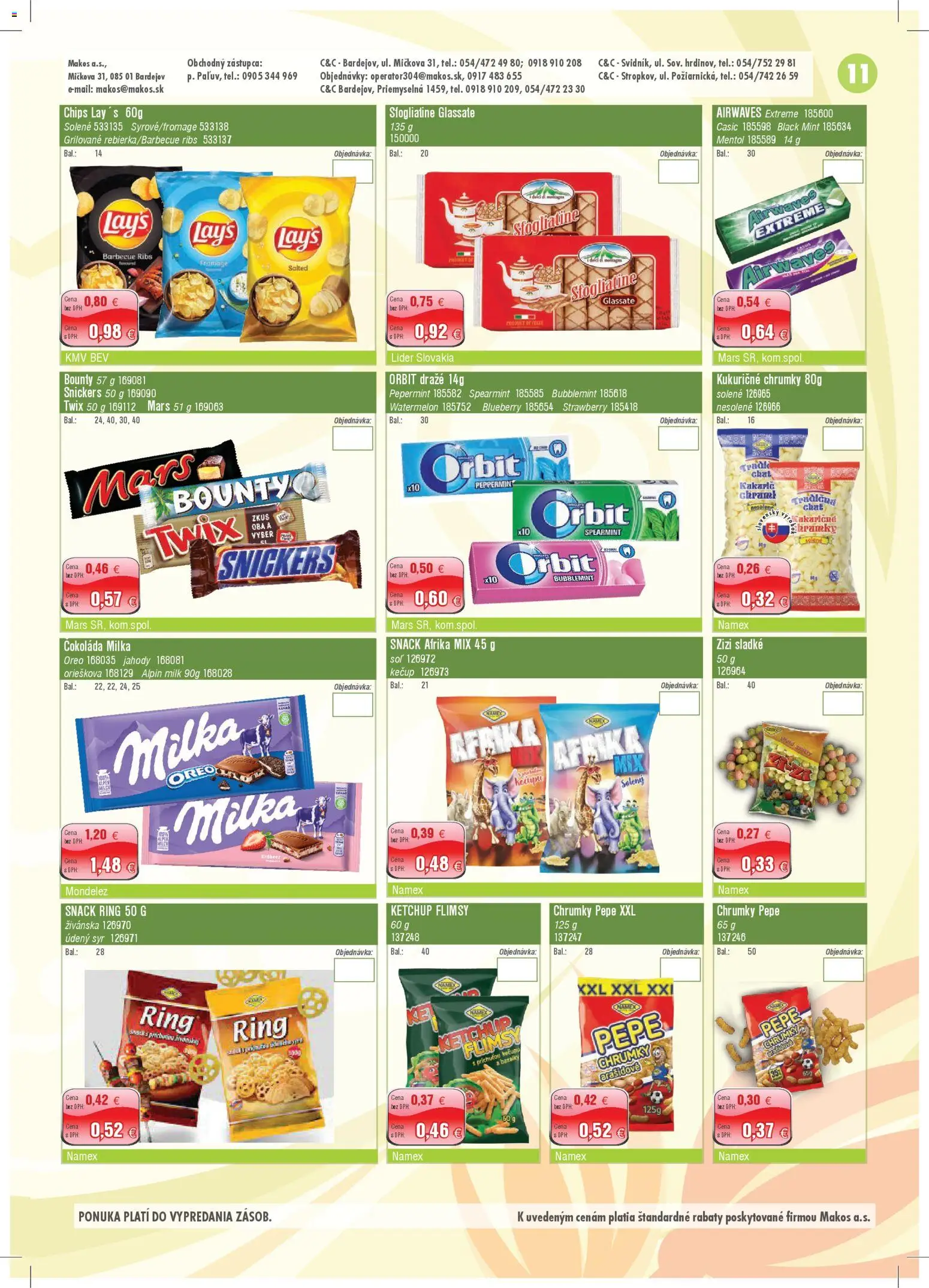 Nové Makos akcie – leták je platný od 02.03.2026 | Strana: 11 | Produkty: Syr, Čokoláda, Jahody, Kečup