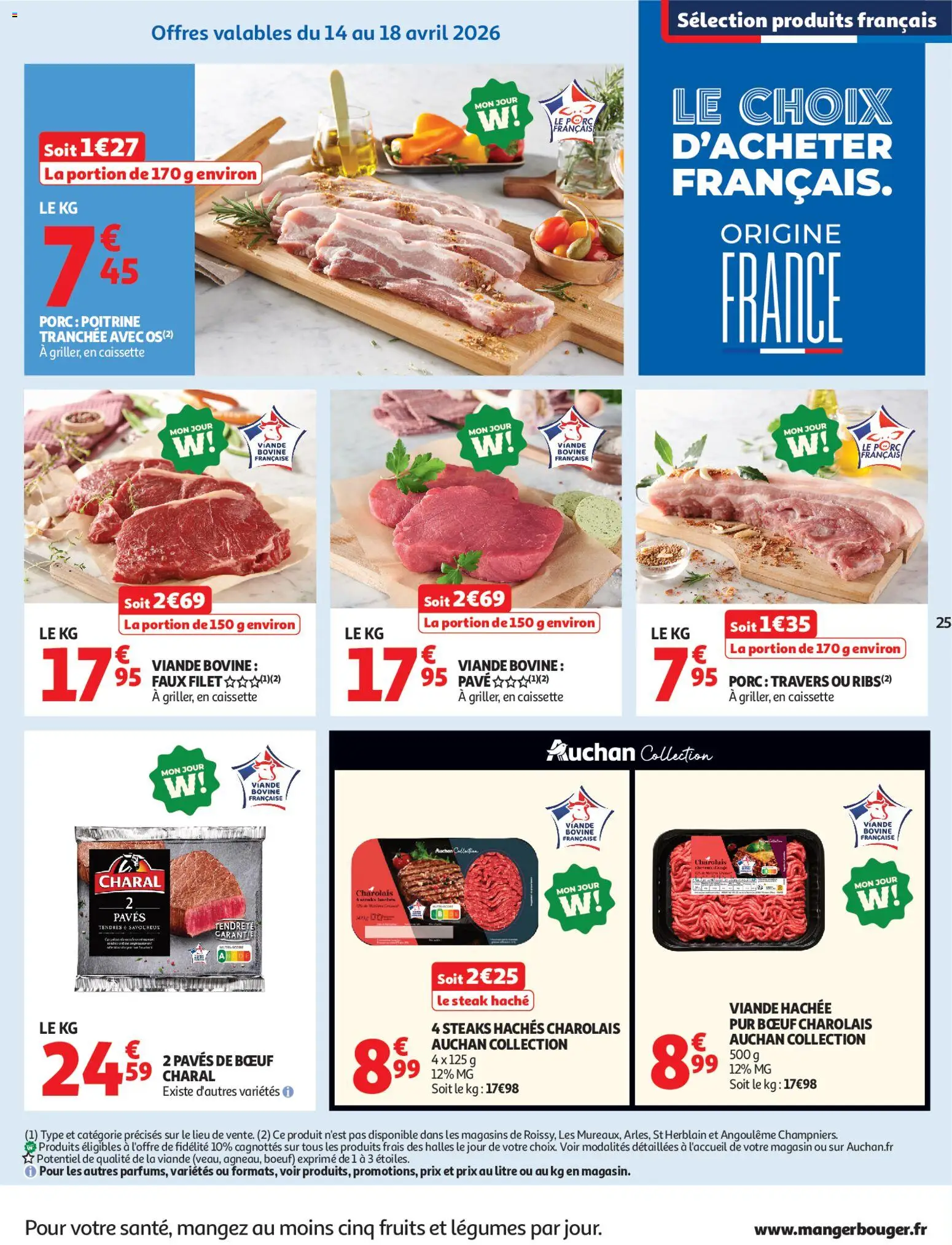 {H1} | Page: 25 | Produits: Viande hachée, Viande, Porc, Viande bovine