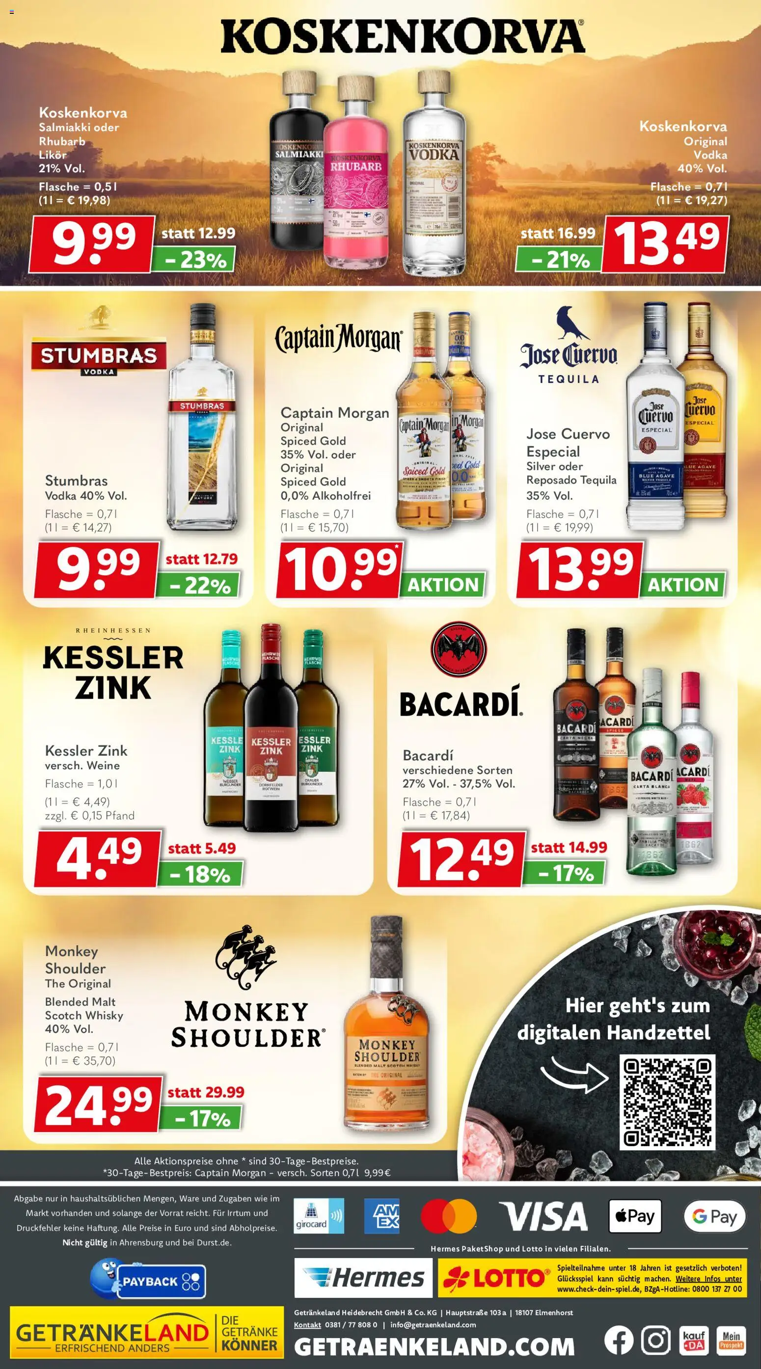 Getränkeland Prospekt – gültig ab 26.10.2026 | Seite: 6 | Produkte: Whisky, Rotwein, Likör, Captain morgan