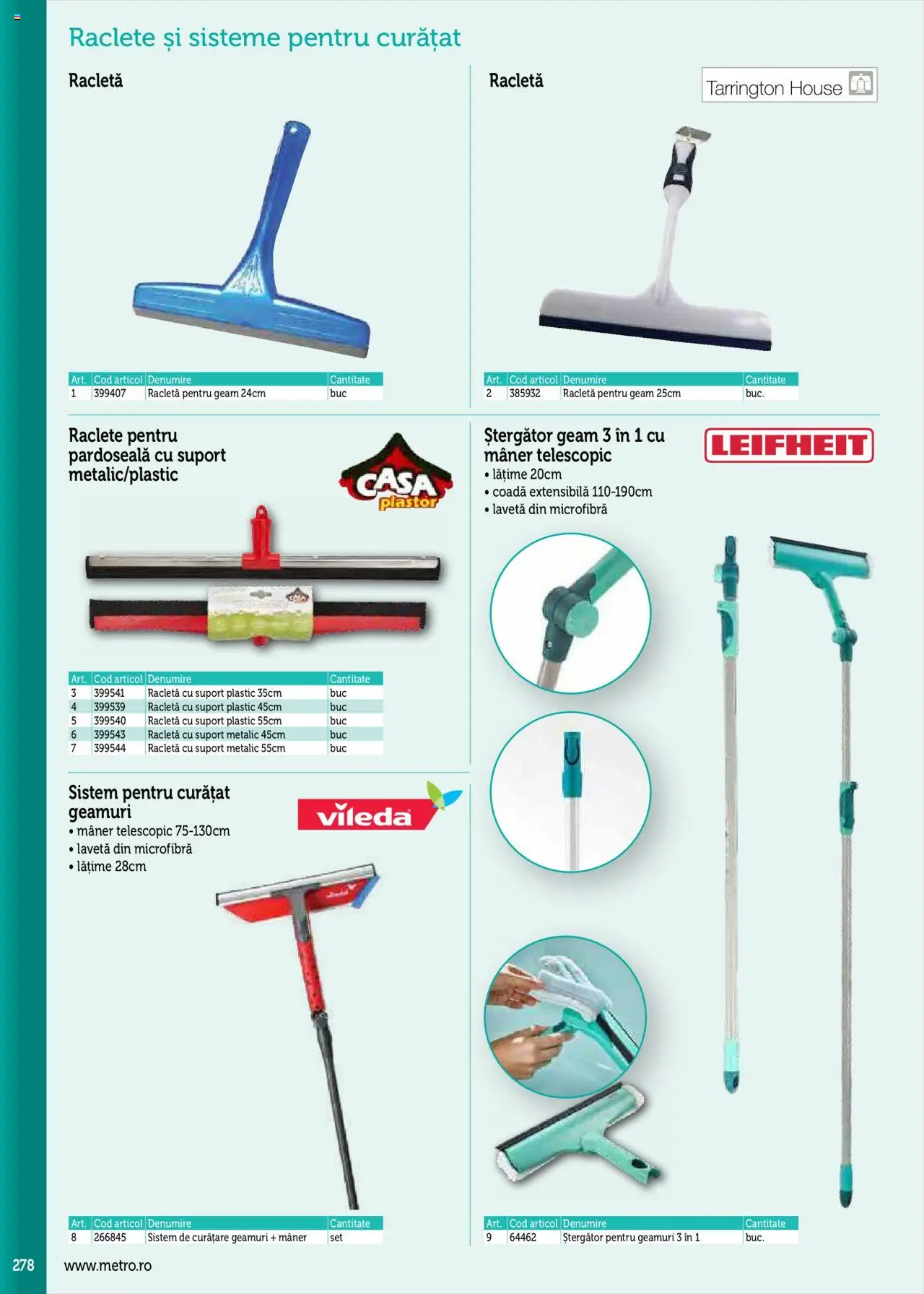 Noul catalog Metro – valabil de la 17.09.2025 | Pagină: 278 | Produse: Mâner, Pardoseală, Suport