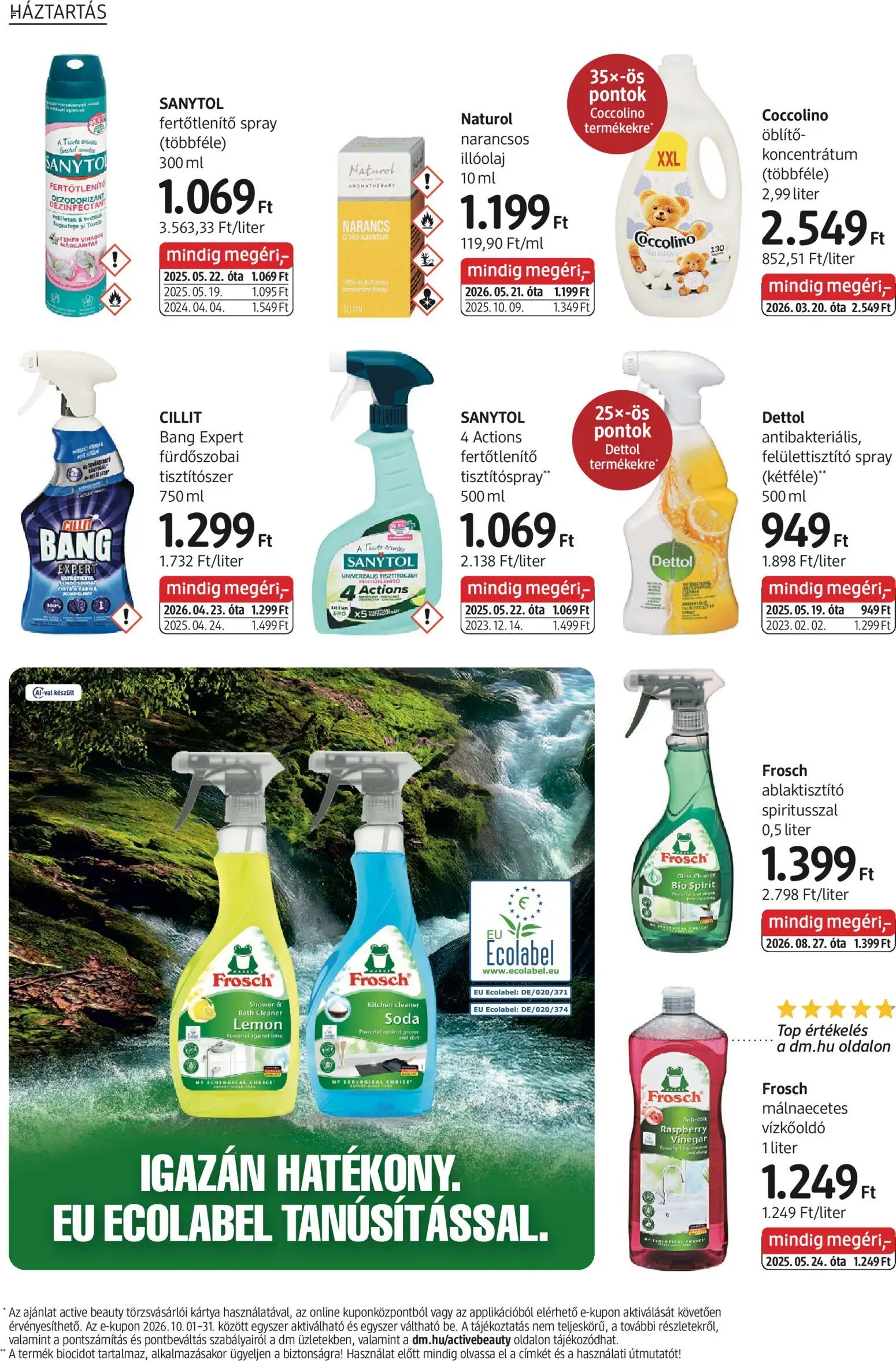 DM Drogerie Markt akciós ujság - amely érvényes a következő dátumtól: 2026.10.01. | Oldal: 22 | Termékek: Lime, Öblítő, Narancs, Tisztítószer