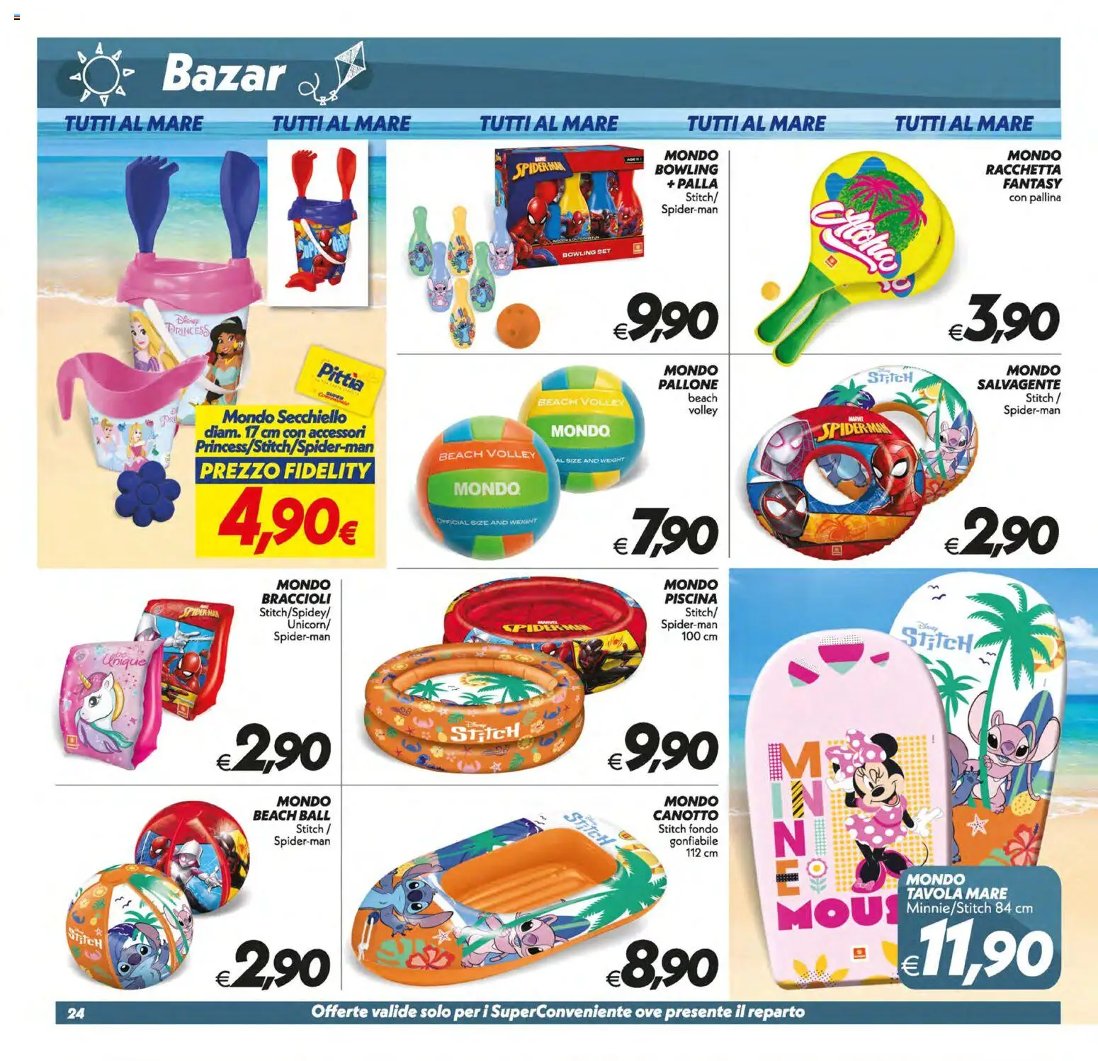 Volantino SuperConveniente del 30/06/2026 | Pagina: 24 | Prodotti: Braccioli, Piscina, Salvagente, Pallone