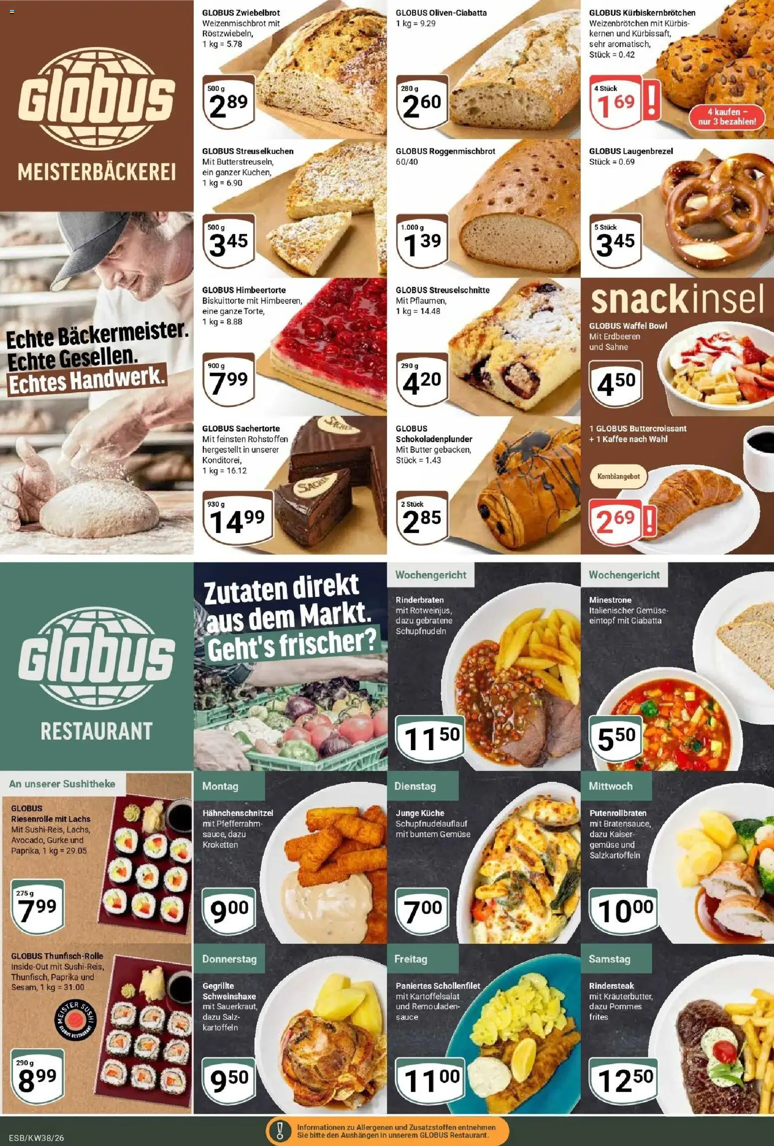 Globus Prospekt Eschborn (ab 14.09.2026) » Angebote online | Seite: 6 | Produkte: Küche, Lachs, Salz, Sahne
