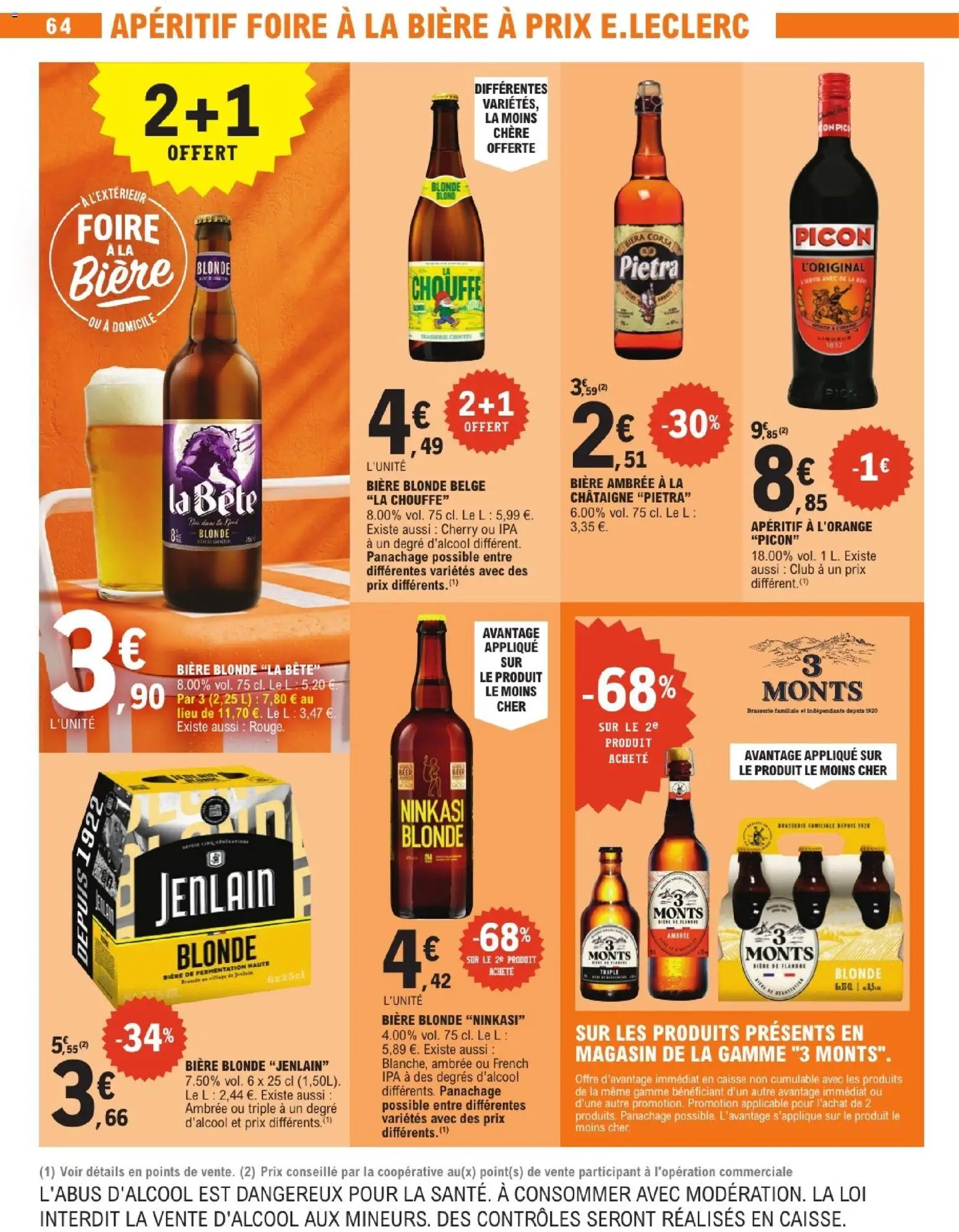 {H1} | Page: 64 | Produits: Liqueur, Bière blonde, Bière, Picon biere