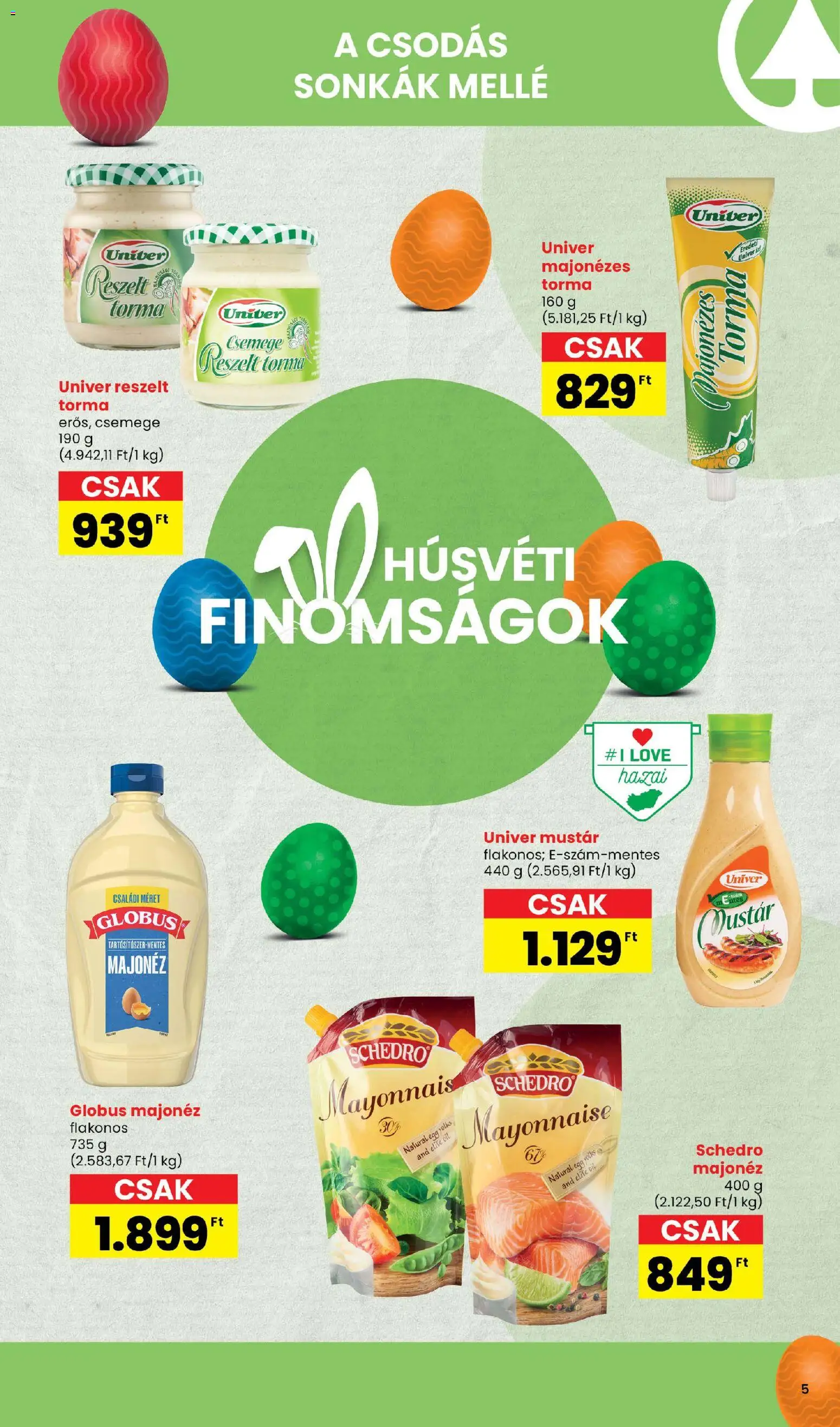 Interspar akciós ujság - amely érvényes a következő dátumtól: 05.03.2026 | Oldal: 5 | Termékek: Torma, Mustár, Majonéz