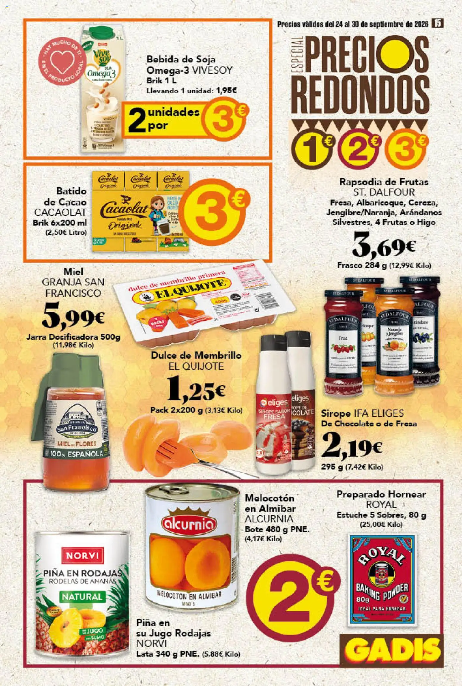 Gadis folleto │ válido desde el 24/09/2026 | Página: 15 | Productos: Jugo, Flores, Arándanos, Cacao