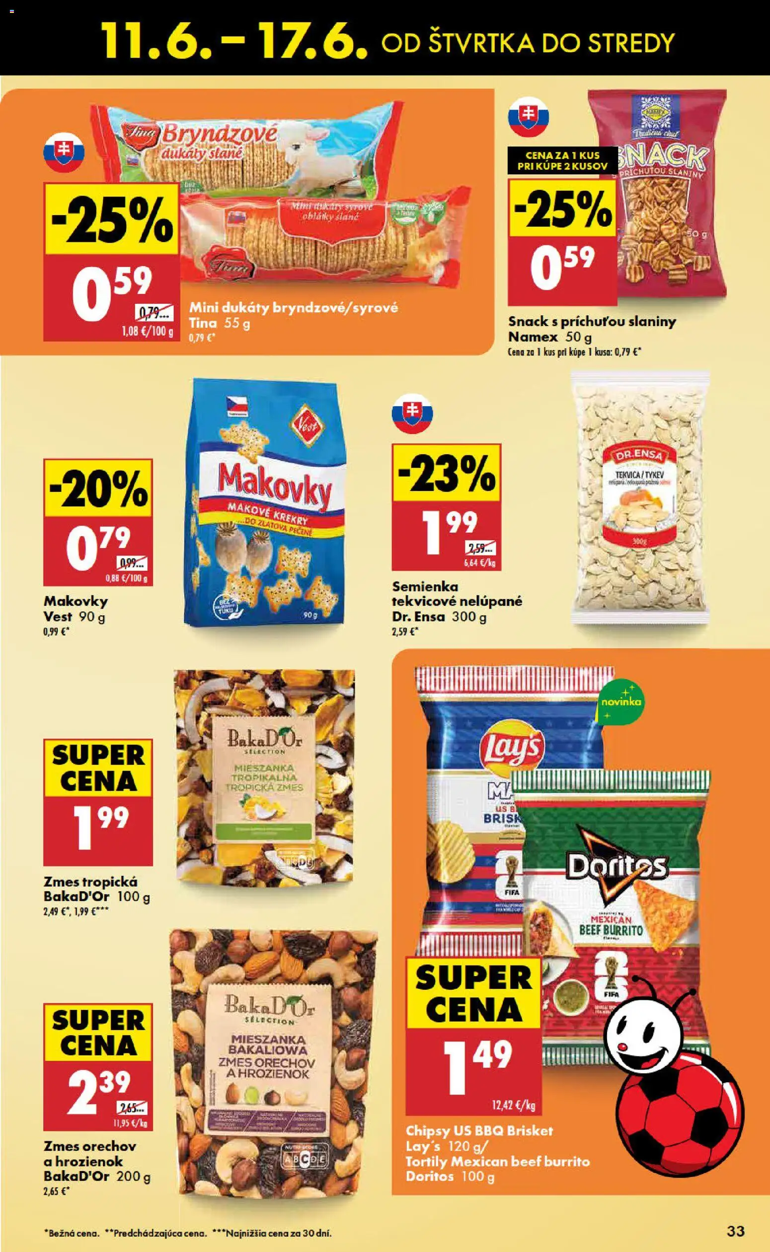 Nové Biedronka akcie – leták je platný od 11.06.2026 | Strana: 33 | Produkty: Chipsy