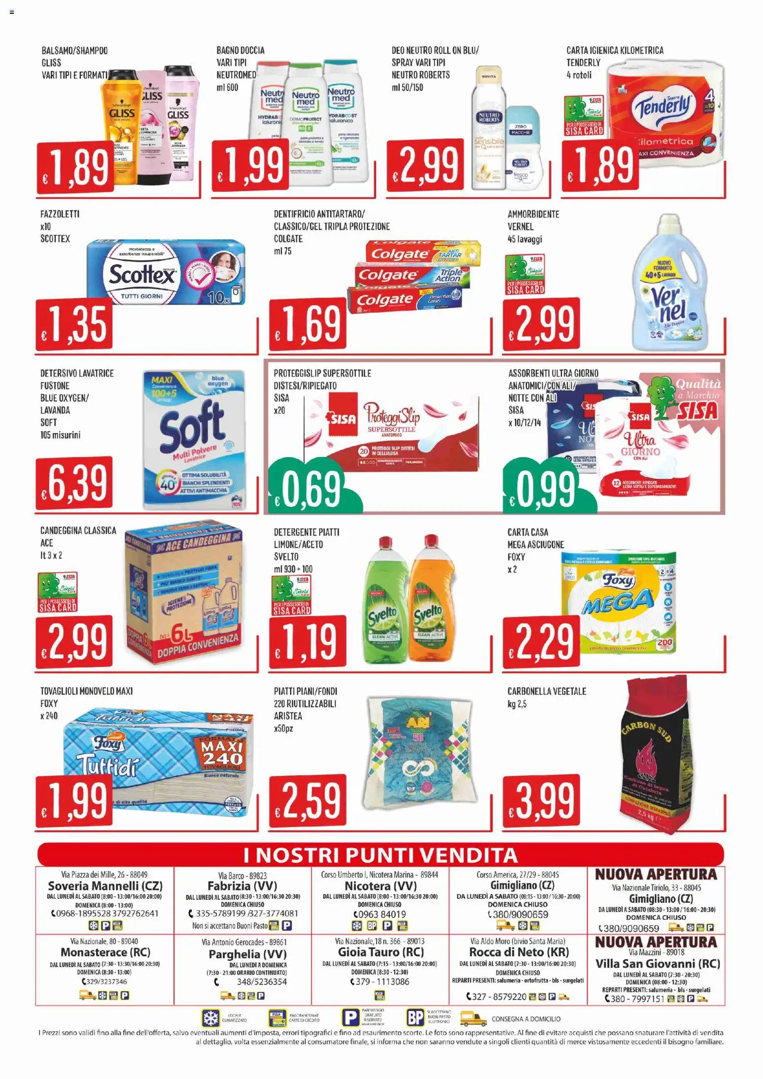 Volantino SISA del 06/08/2026 | Pagina: 8 | Prodotti: Carta igienica, Fazzoletti, Lavanda, Bagno