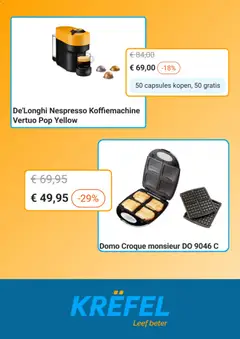 Krëfel folder / publicité - Voorbeeld van een folder van Krëfel, geldig van 01/09/2026 | Pagina: 4 | Producten: Capsules, Koffiemachine