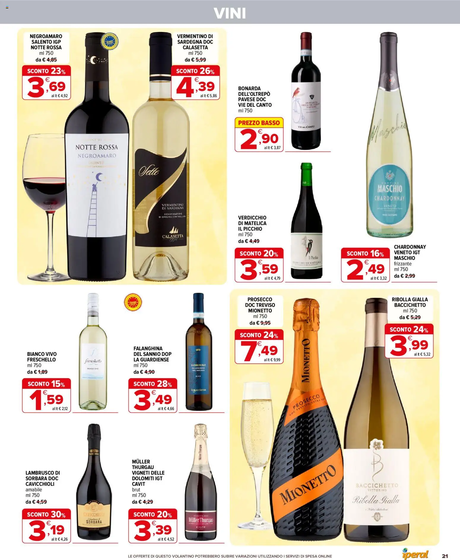 Volantino Iperal del 15/07/2026 | Pagina: 21 | Prodotti: Prosecco, Vino