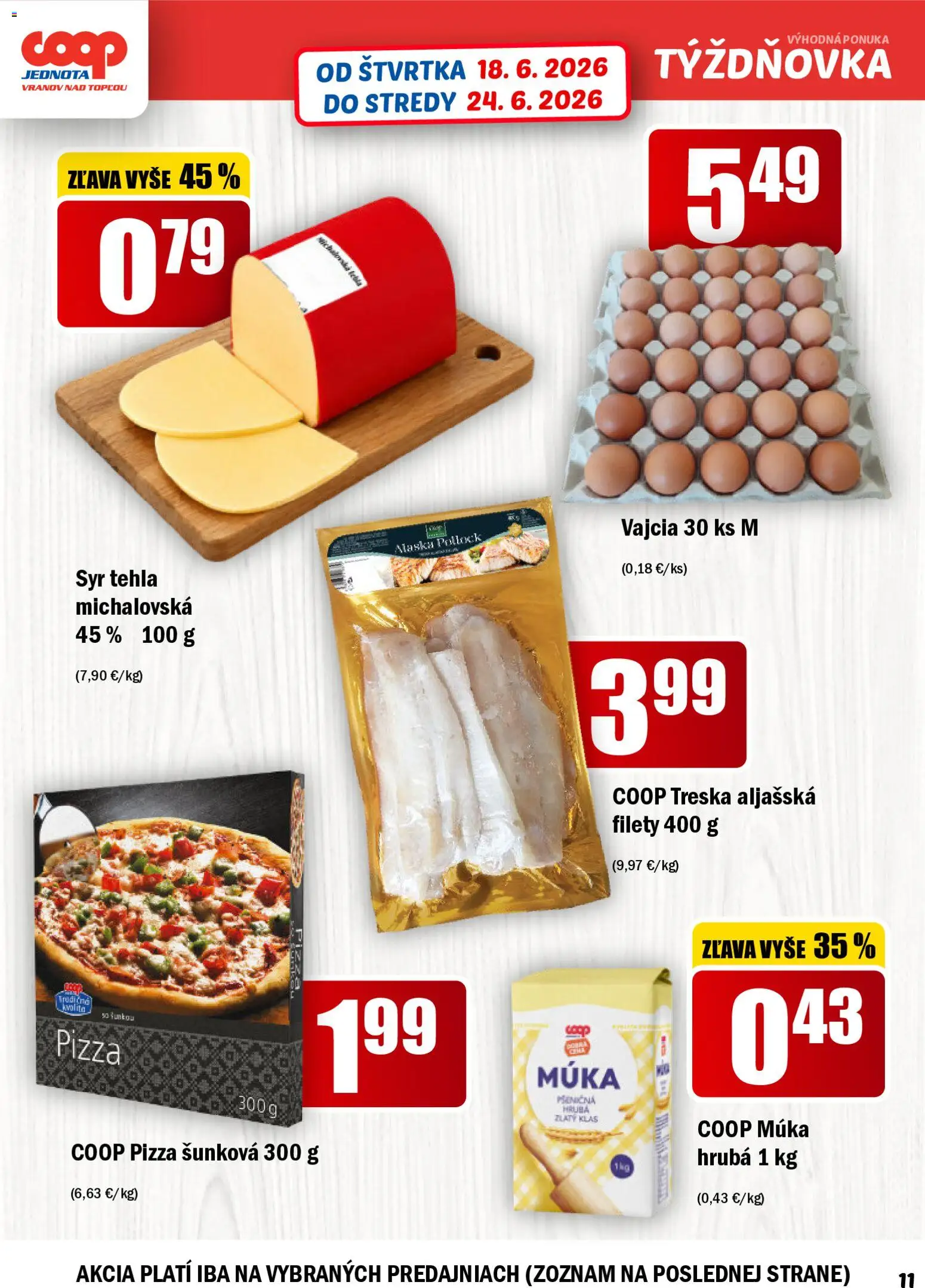 Nové COOP Jednota akcie – leták je platný od 18.06.2026 | Strana: 11